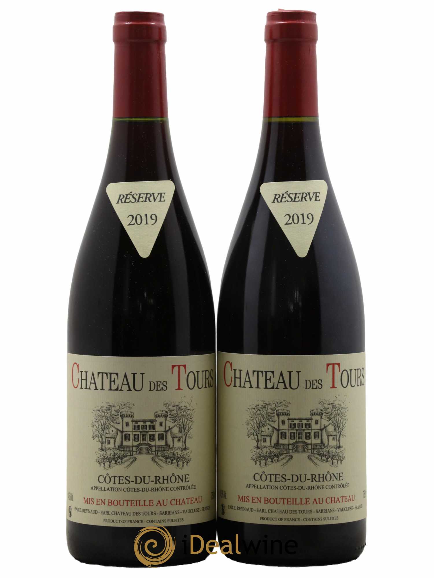 Côtes-du-Rhône Château des Tours Emmanuel Reynaud 2019 - Lot de 2 bouteilles - 0