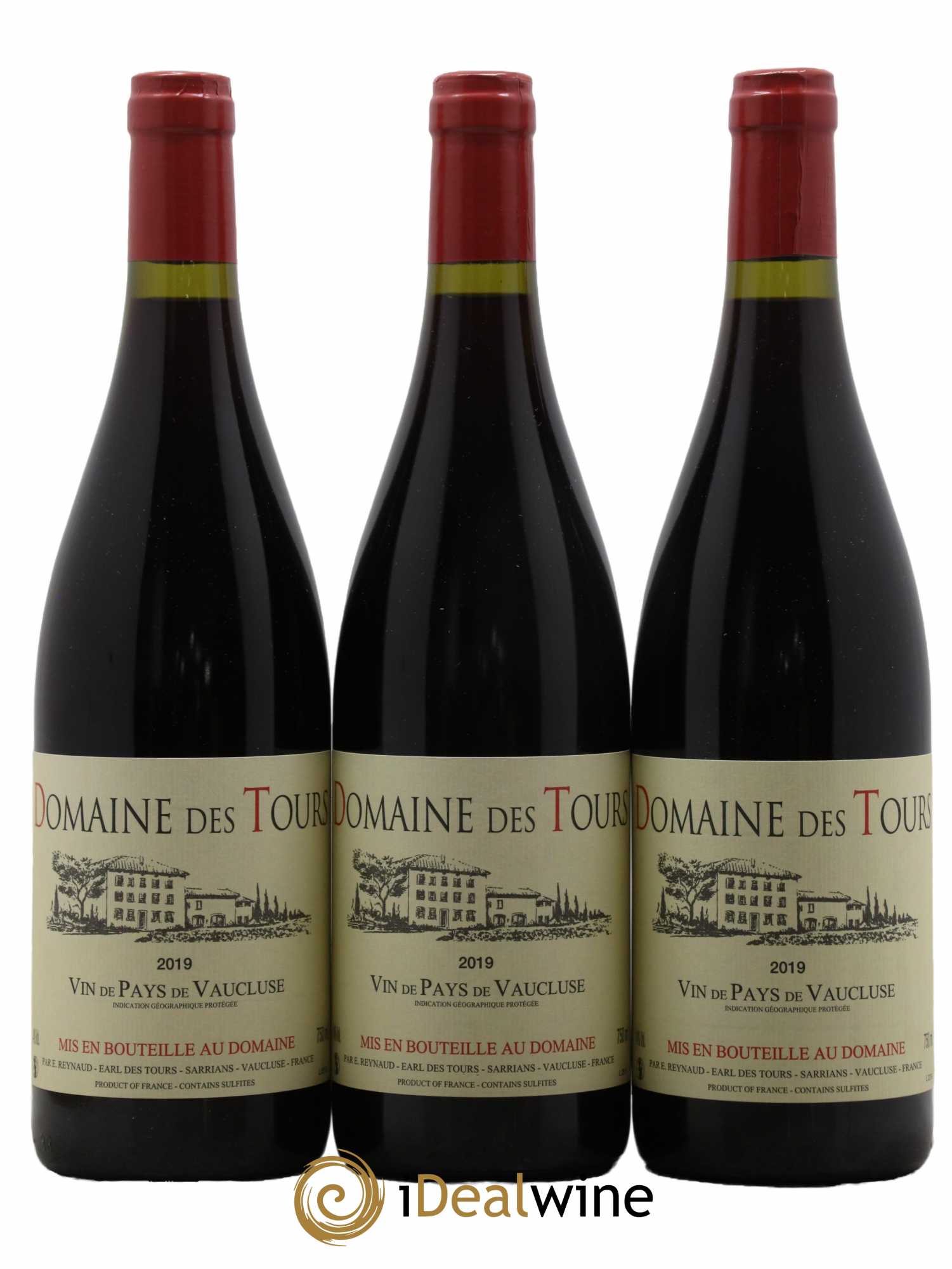 Vaucluse (Vin de Pays de Vaucluse) Domaine des Tours Emmanuel Reynaud 2019 - Lot de 3 bouteilles - 0