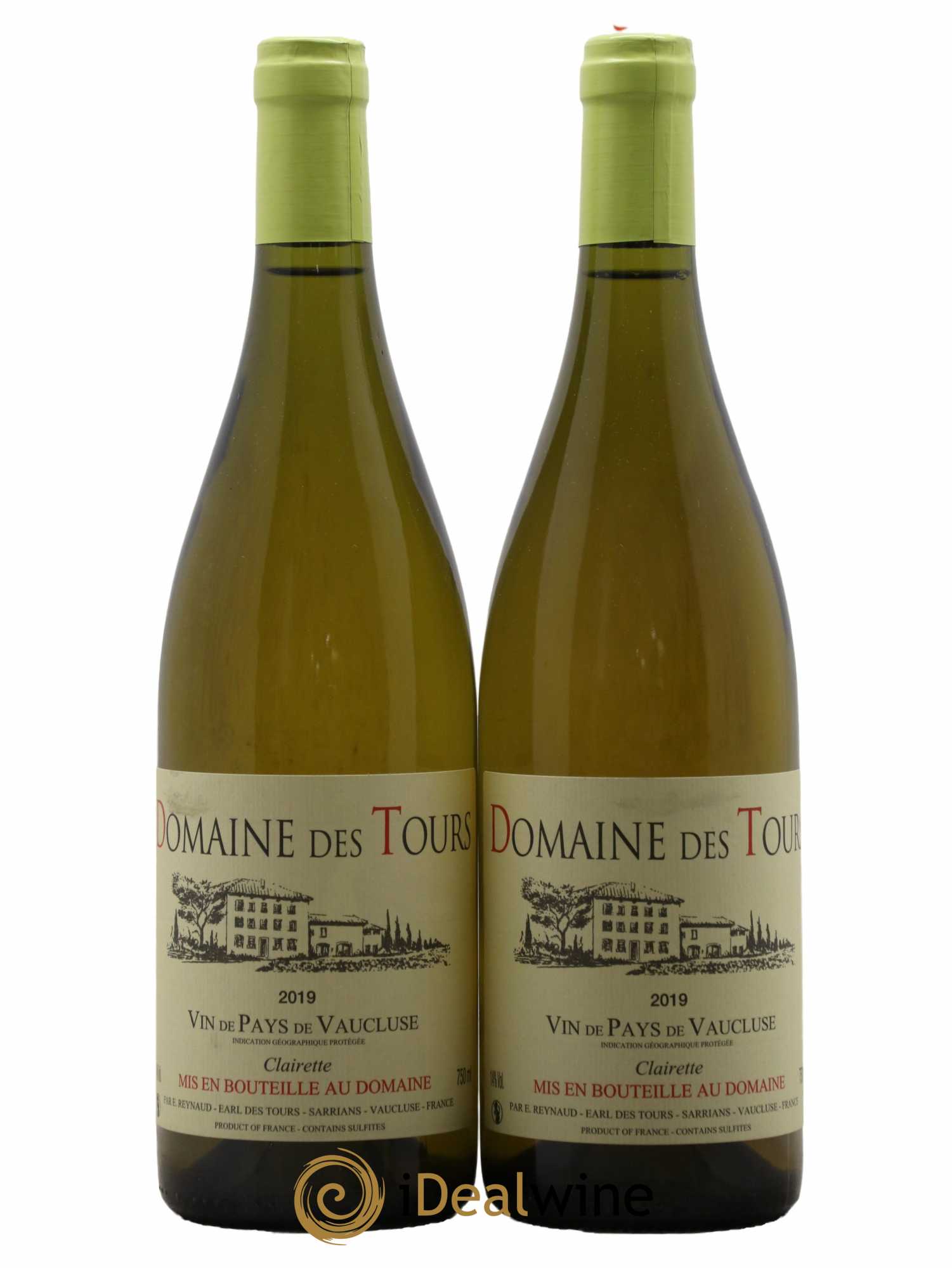 Vaucluse (Vin de Pays de Vaucluse) Domaine des Tours Emmanuel Reynaud Clairette 2019 - Lot de 2 bouteilles - 0