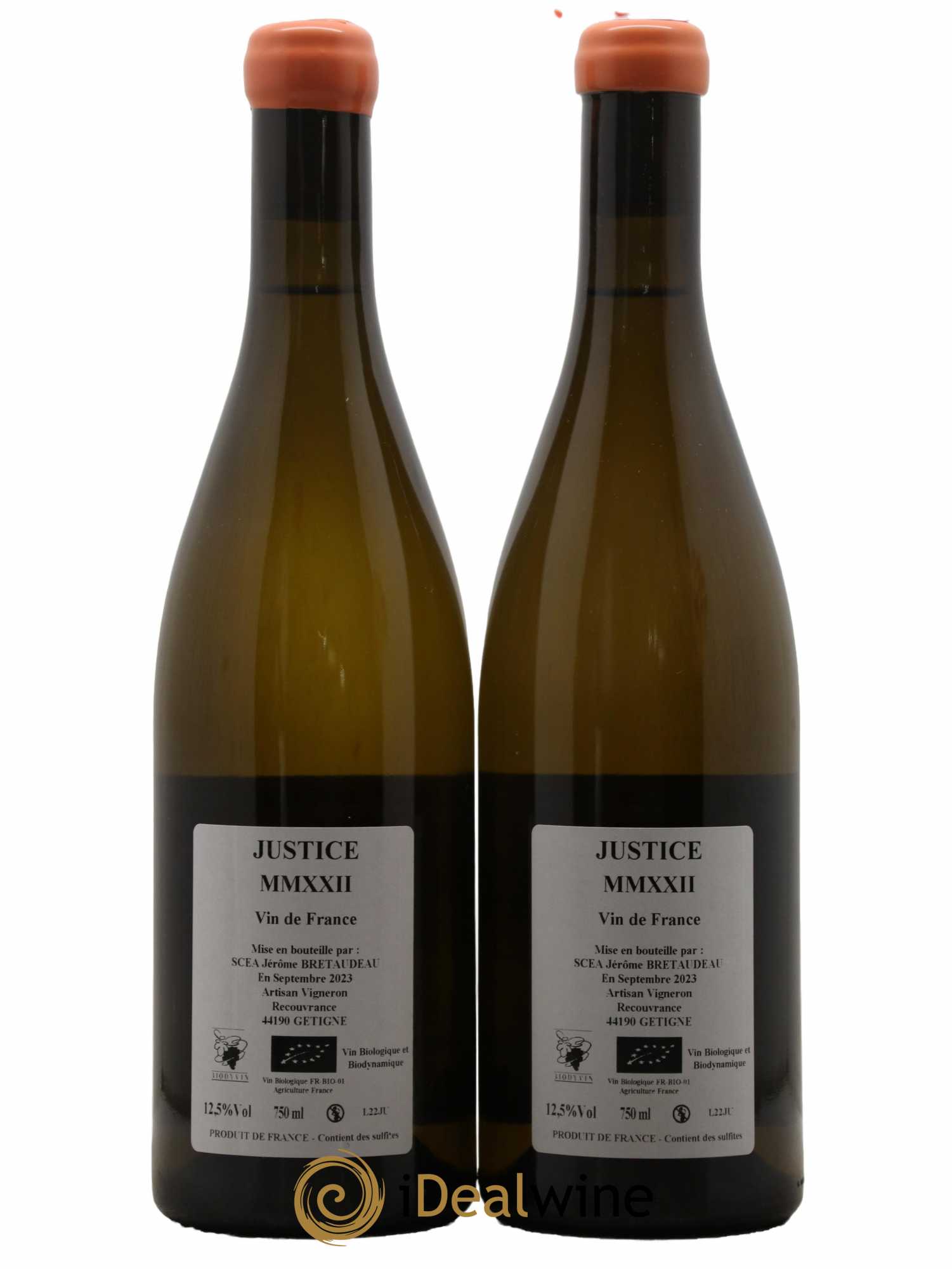 Vin de France La Justice Jérôme Bretaudeau - Domaine de Bellevue 2022 - Lot de 2 bouteilles - 1