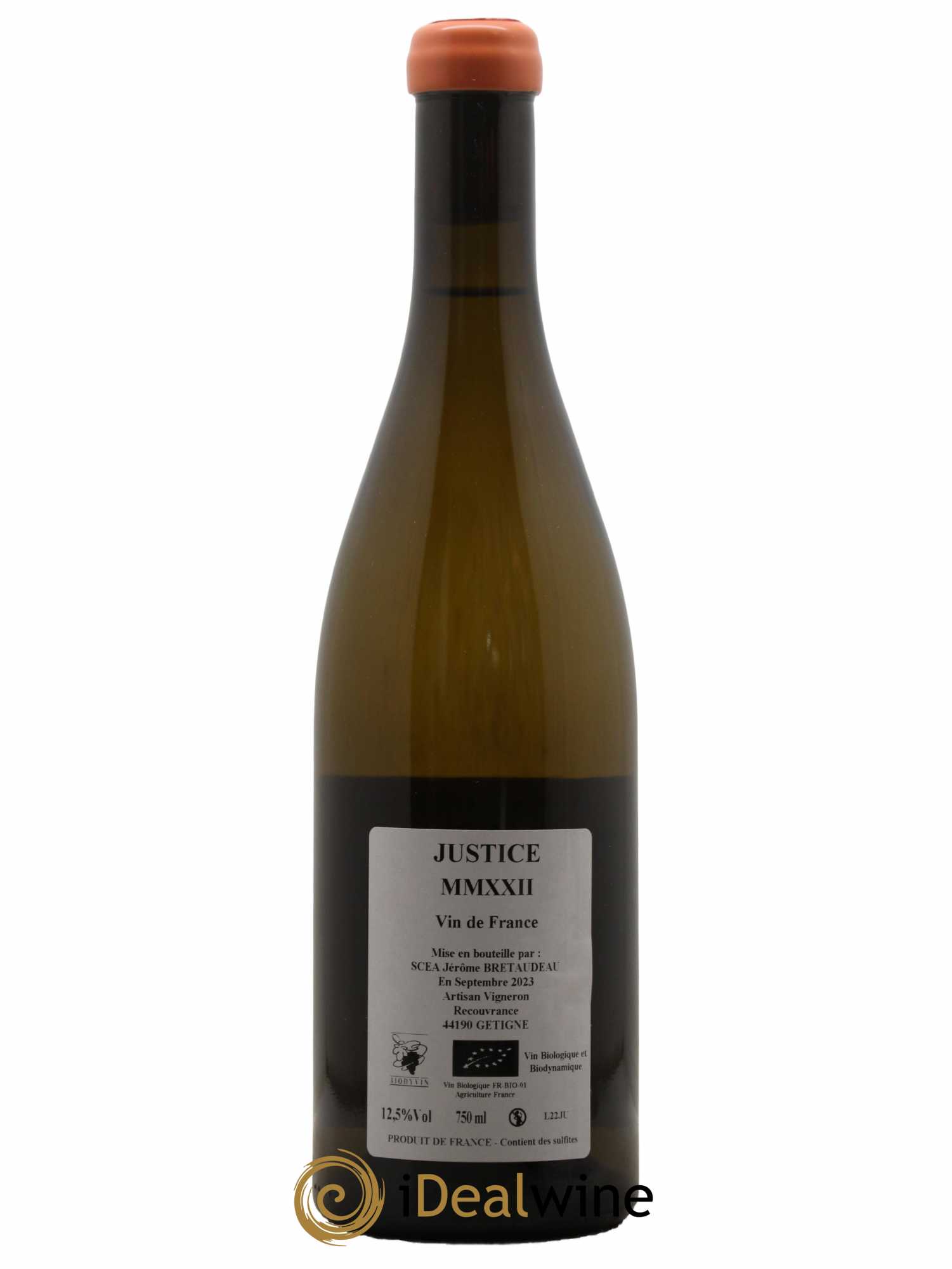 Vin de France La Justice Jérôme Bretaudeau - Domaine de Bellevue 2022 - Lot de 1 bouteille - 1
