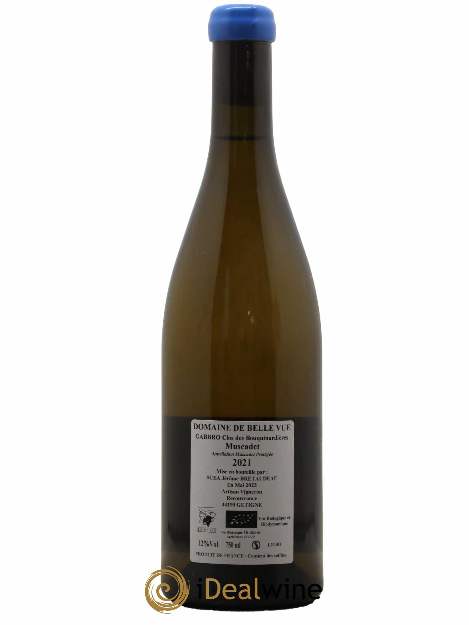 Muscadet-Sèvre-et-Maine Gabbro Clos des Bouquinardières Jérôme Bretaudeau - Domaine de Bellevue 2021 - Lot de 1 bouteille - 1