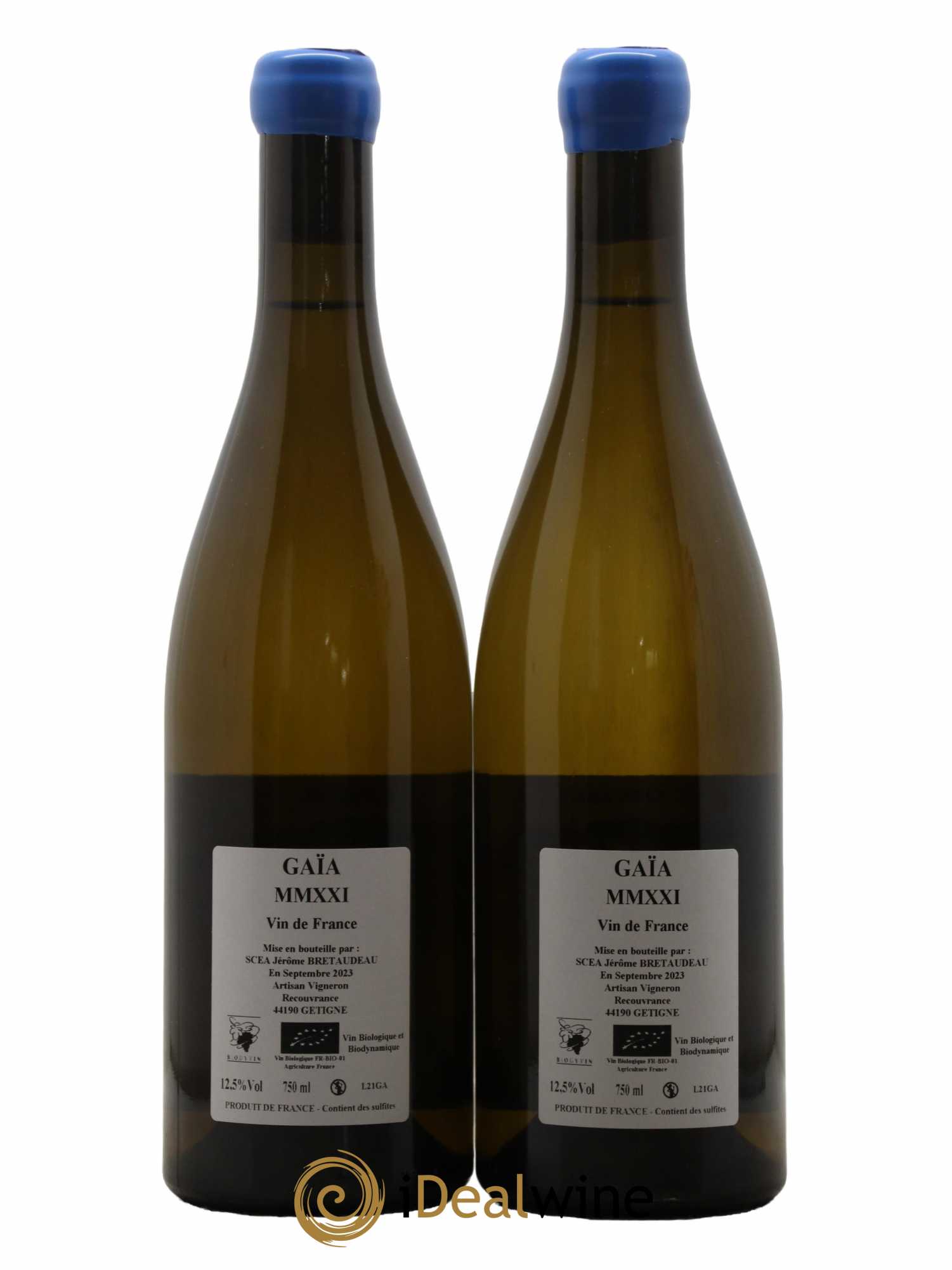 Muscadet-Sèvre-et-Maine Gaia Jérôme Bretaudeau - Domaine de Bellevue 2021 - Lot de 2 bouteilles - 1