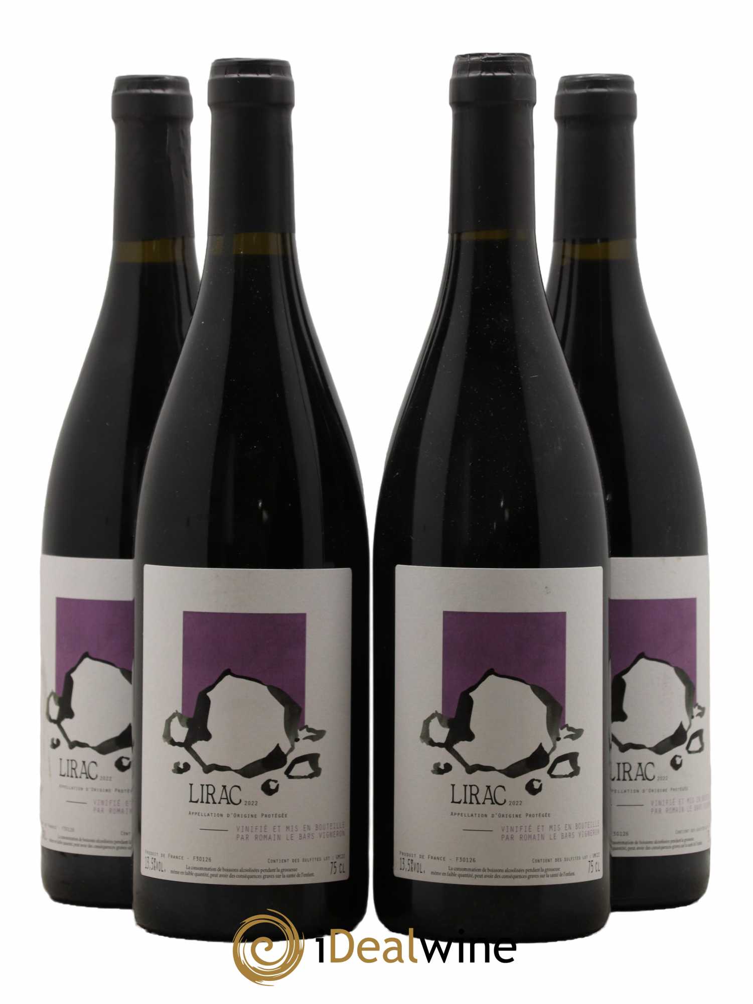 Lirac Romain Le Bars 2022 - Lot de 4 bouteilles - 0