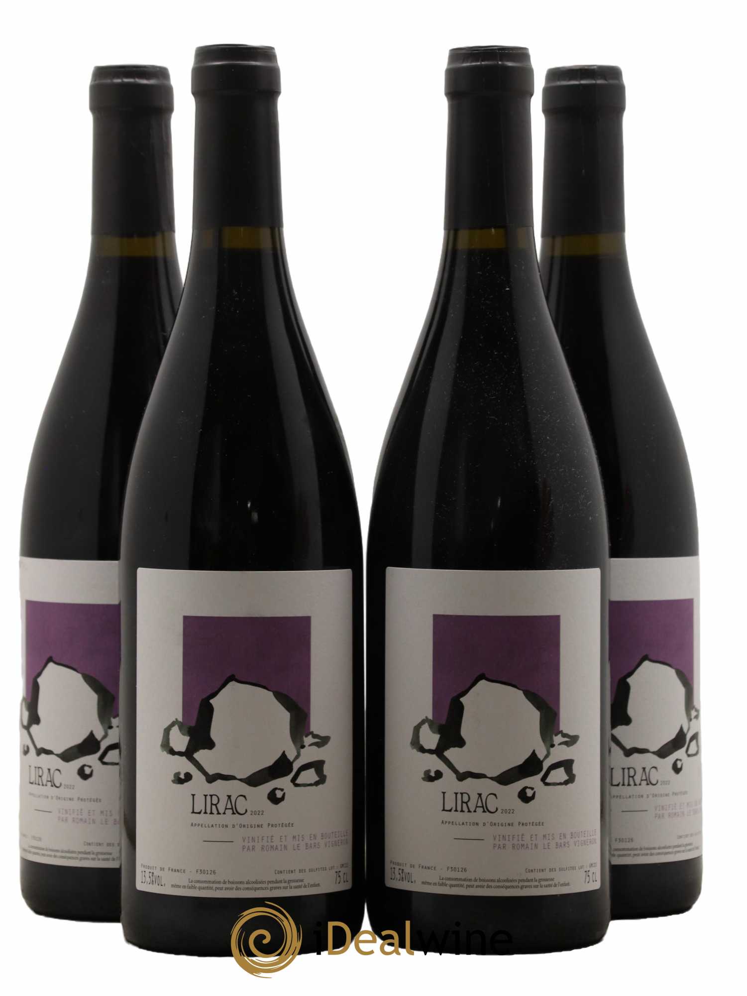 Lirac Romain Le Bars 2022 - Lot de 4 bouteilles - 0