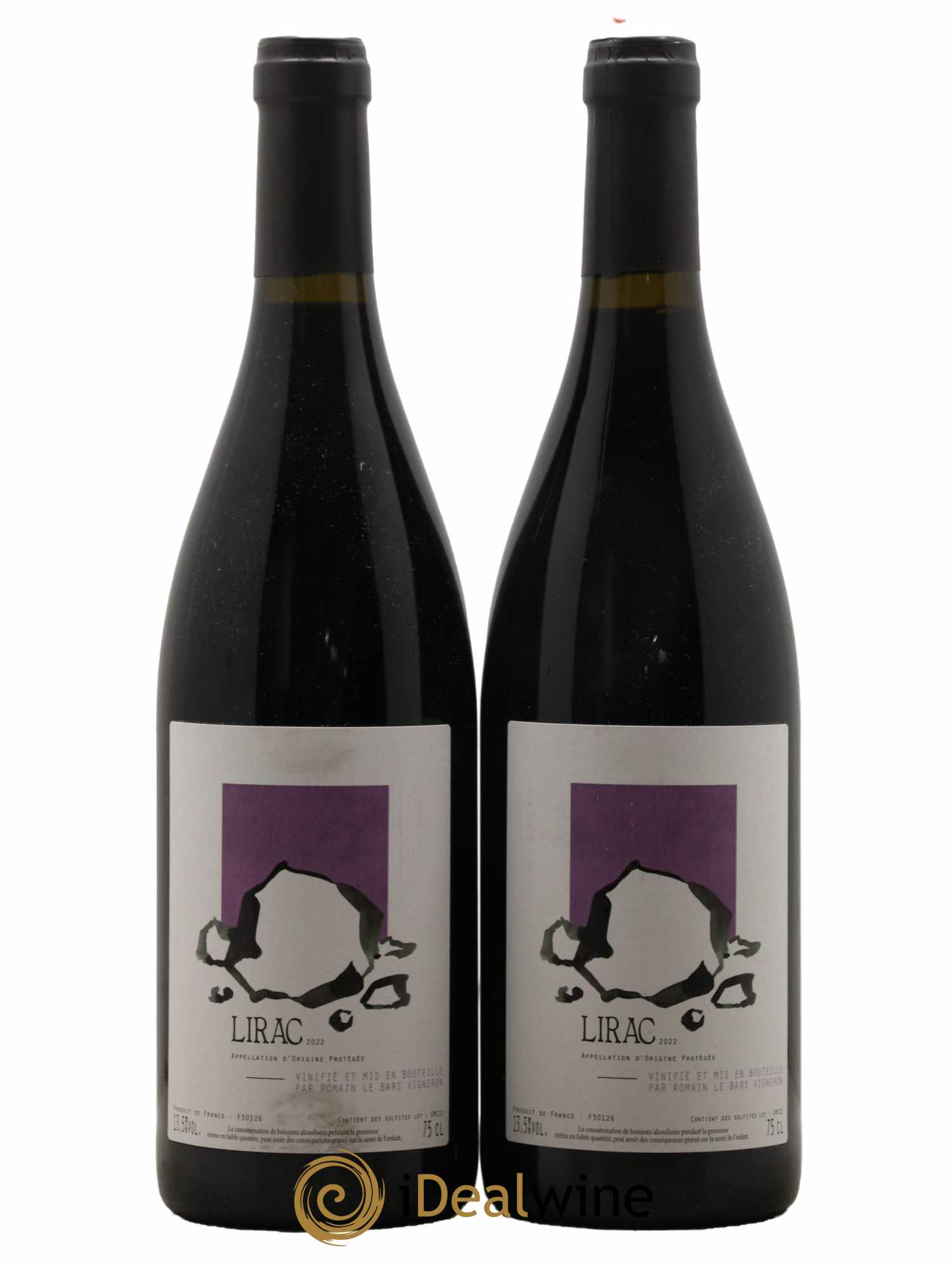 Lirac Romain Le Bars 2022 - Lot de 2 bouteilles - 0