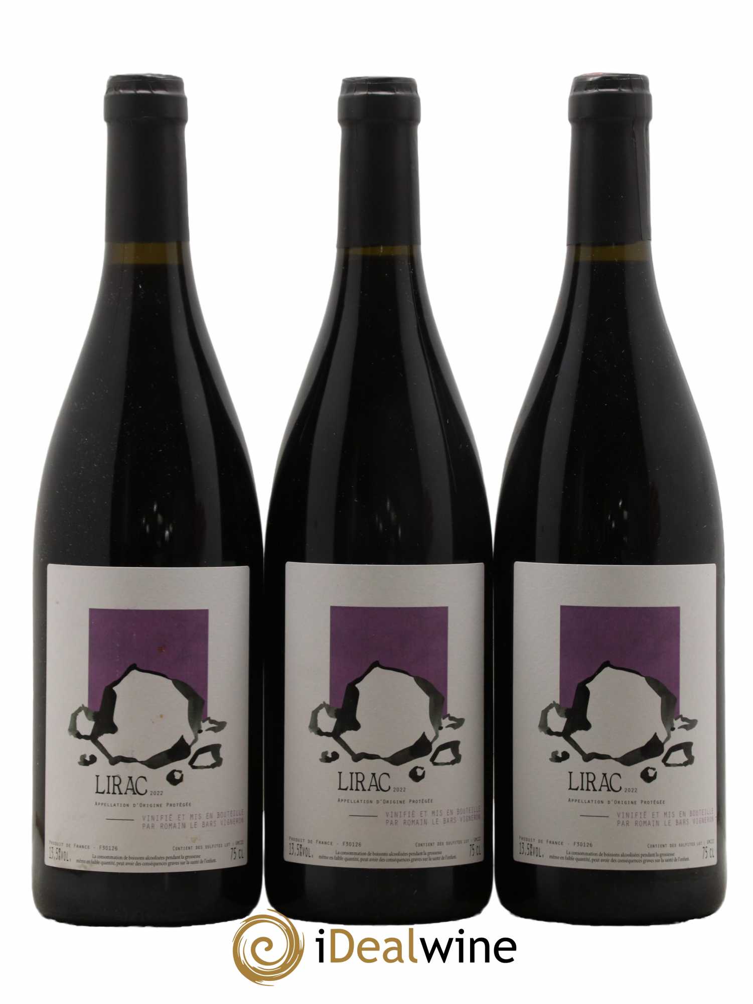 Lirac Romain Le Bars 2022 - Lot de 3 bouteilles - 0