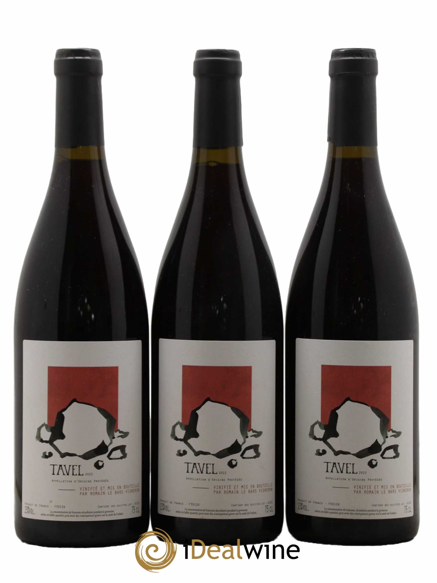 Tavel Romain Le Bars 2022 - Lot of 3 bottles - 0