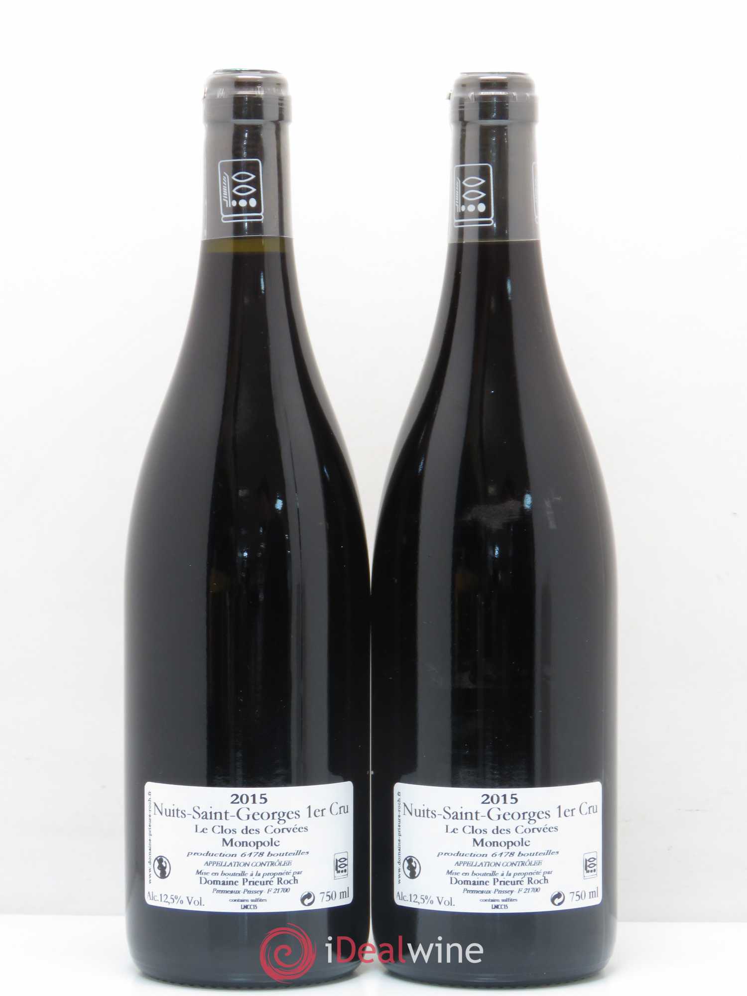Nuits-Saint-Georges 1er Cru Le Clos des Corvées Prieuré Roch 2015 - Lot de 2 bouteilles - 1