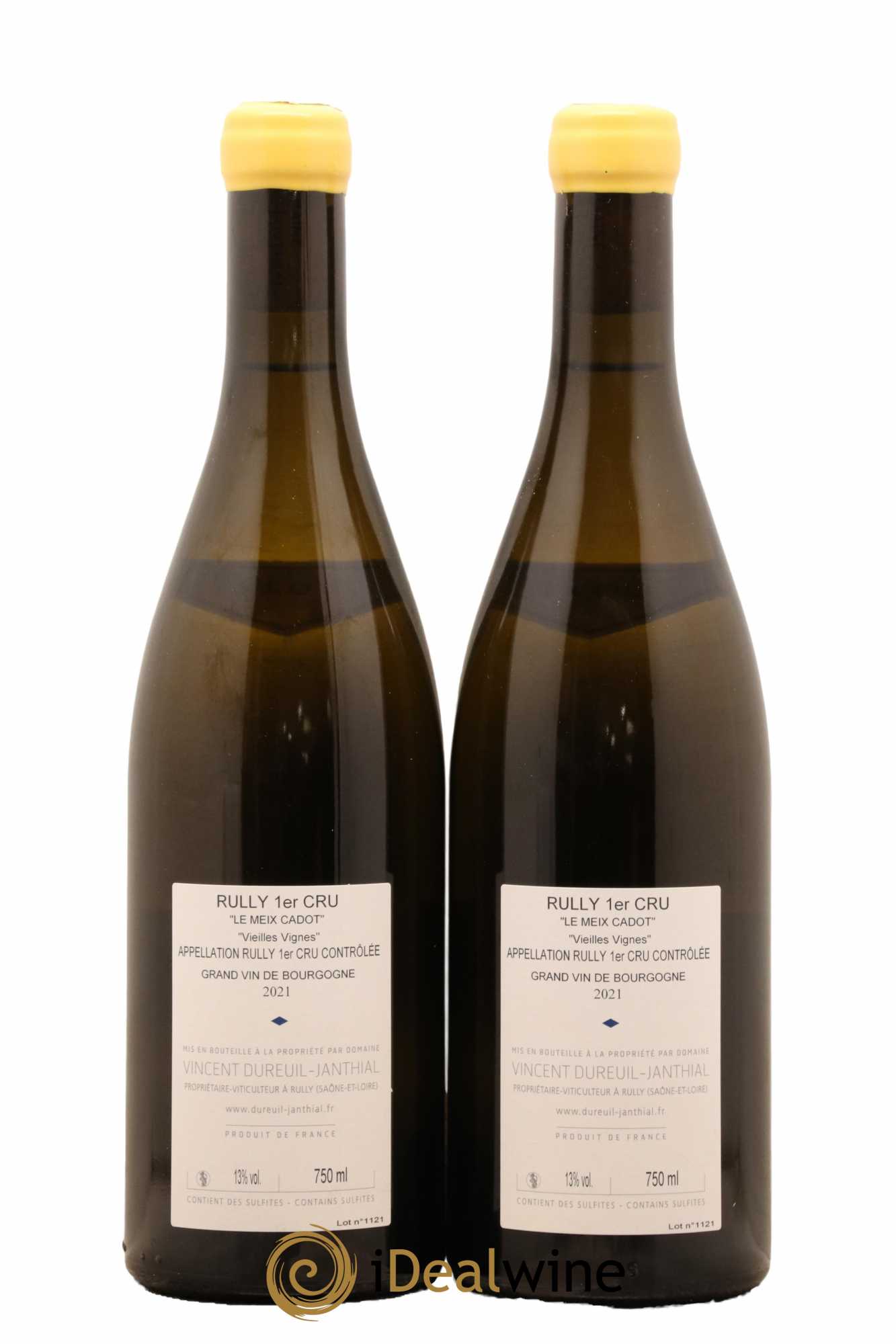Rully 1er Cru Le Meix Cadot Vieilles Vignes Vincent Dureuil-Janthial  2021 - Lot de 2 bouteilles - 1