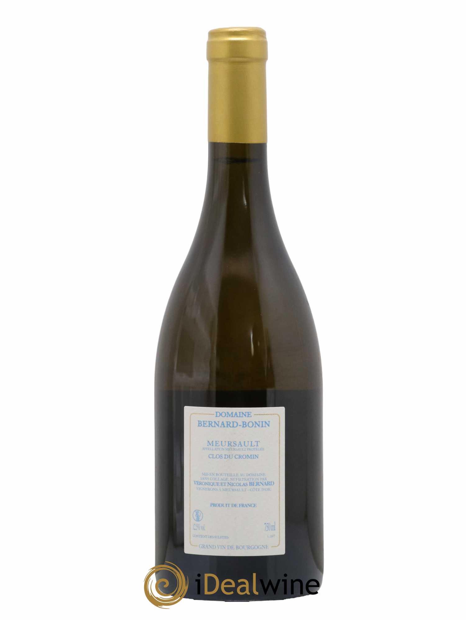 Meursault Clos du Cromin Bernard Bonin Le Pré de Manche 2018 - Lot de 1 bouteille - 1