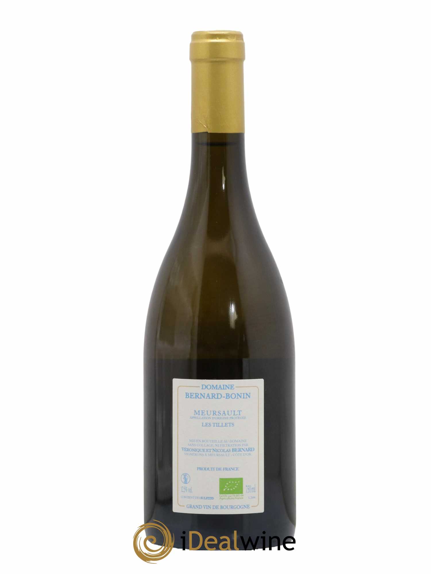 Meursault Les Tillets Bernard Bonin 2020 - Lot de 1 bouteille - 1