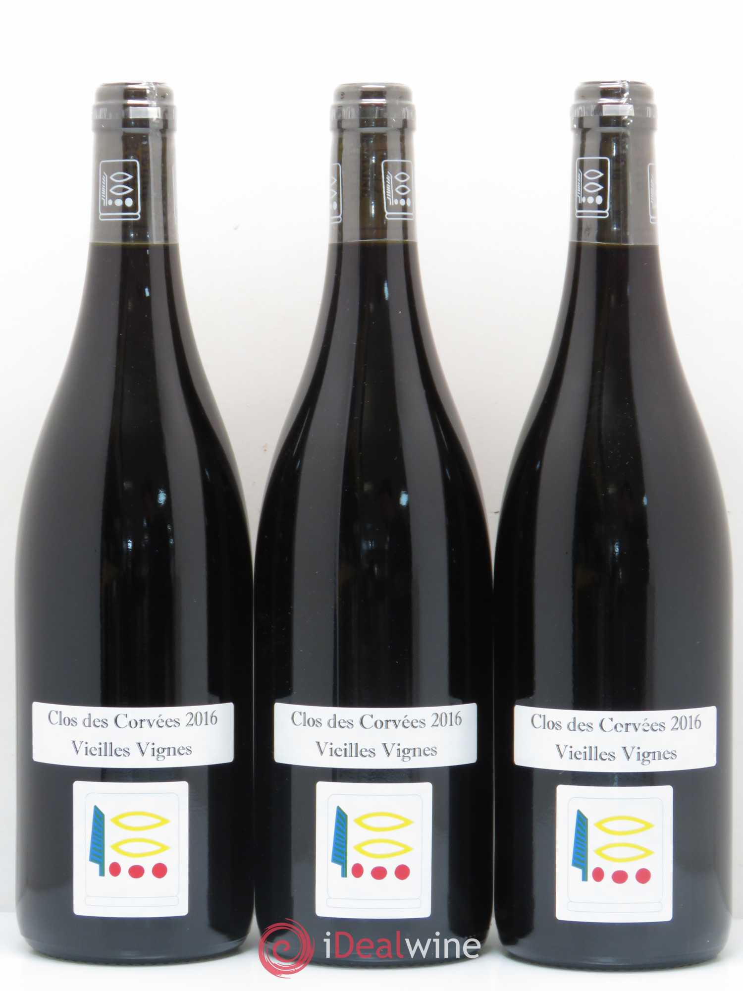 Nuits-Saint-Georges 1er Cru Le Clos des Corvées Prieuré Roch Vieilles vignes 2016 - Lot de 3 bouteilles - 0