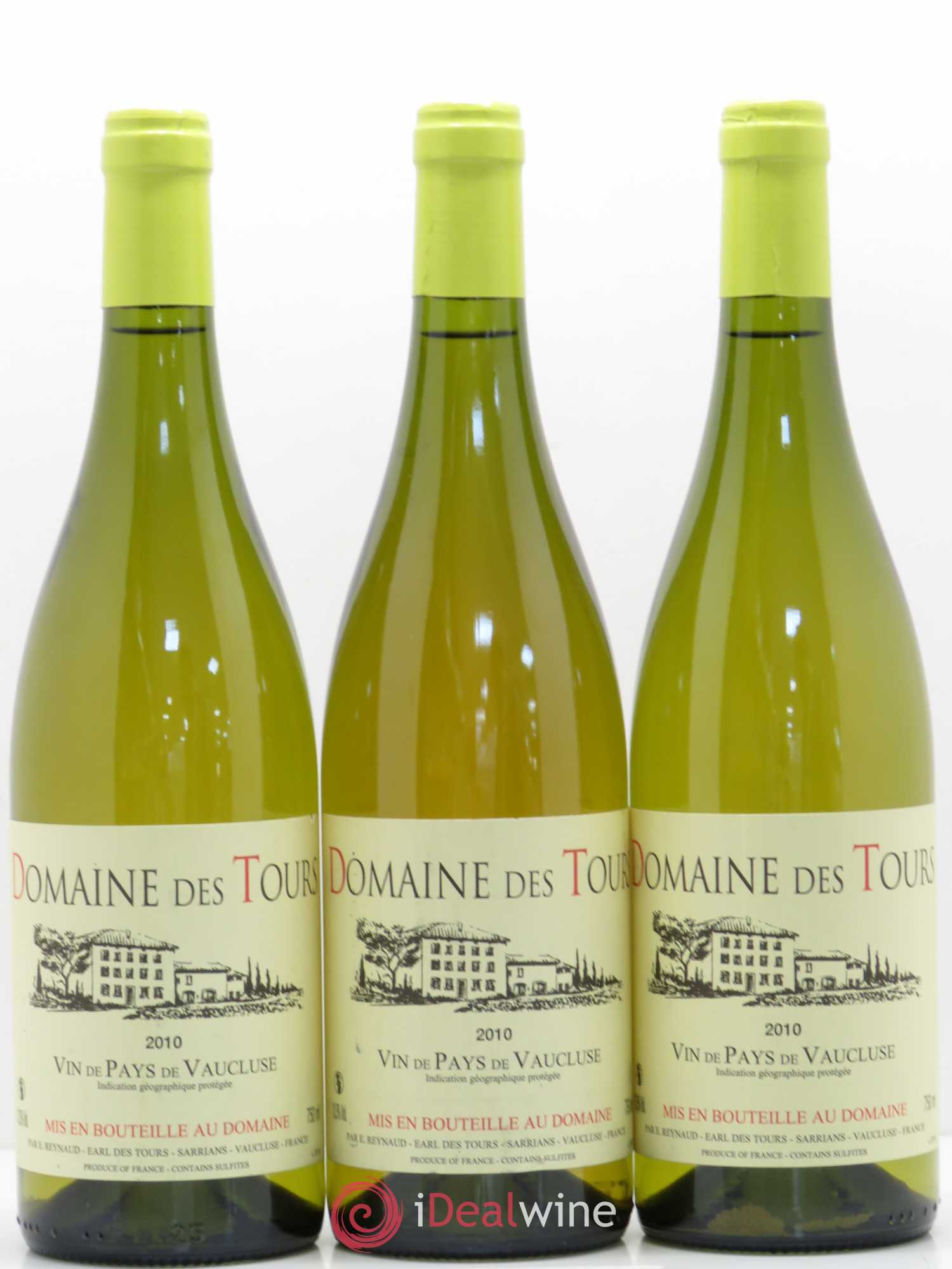 Vaucluse (Vin de Pays de Vaucluse) Domaine des Tours Emmanuel Reynaud (sans prix de réserve) 2010 - Lot de 3 bouteilles - 0