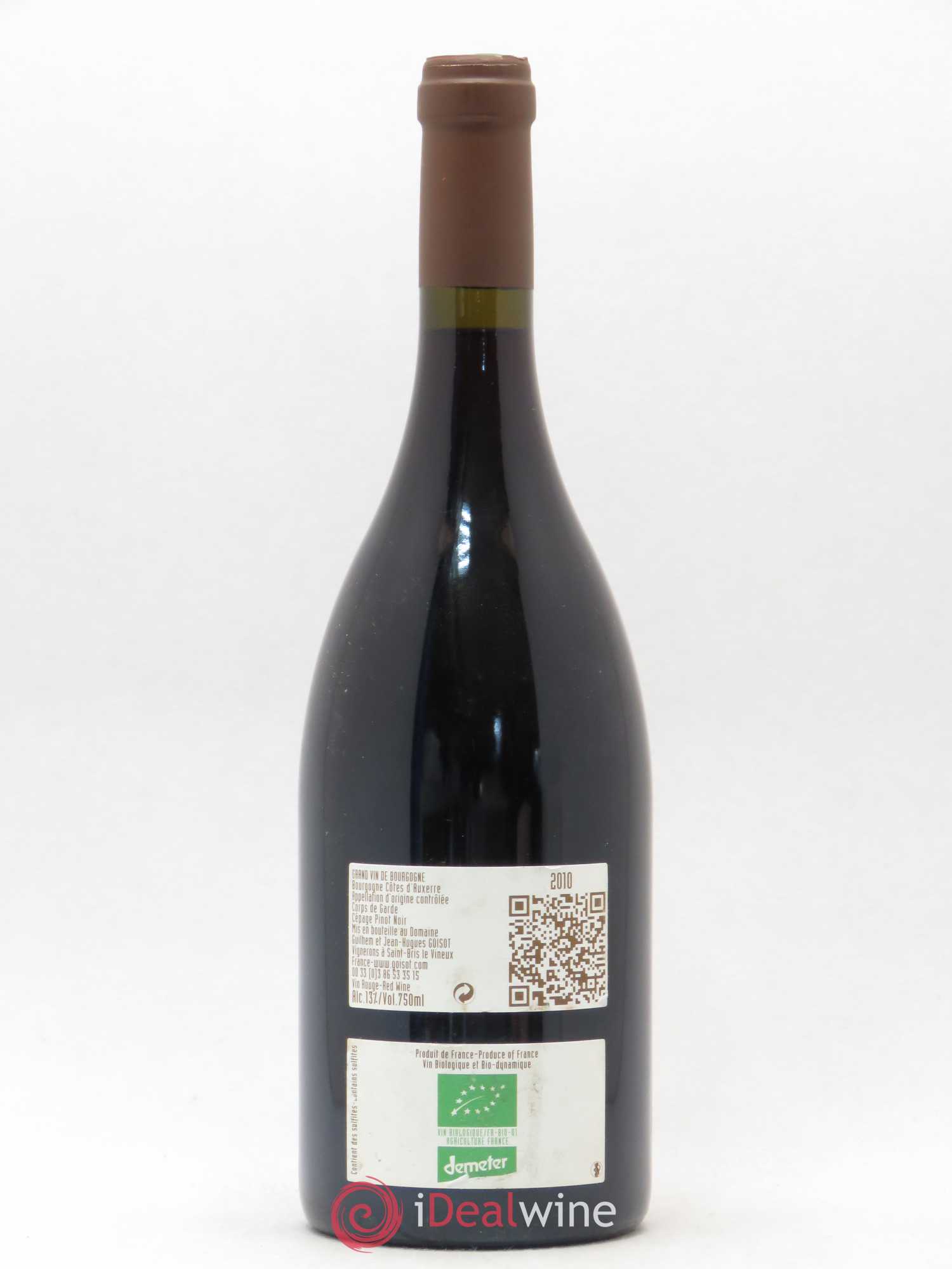 Bourgogne Côtes d'Auxerre Corps de Garde Goisot 2010 - Posten von 1 Flasche - 1