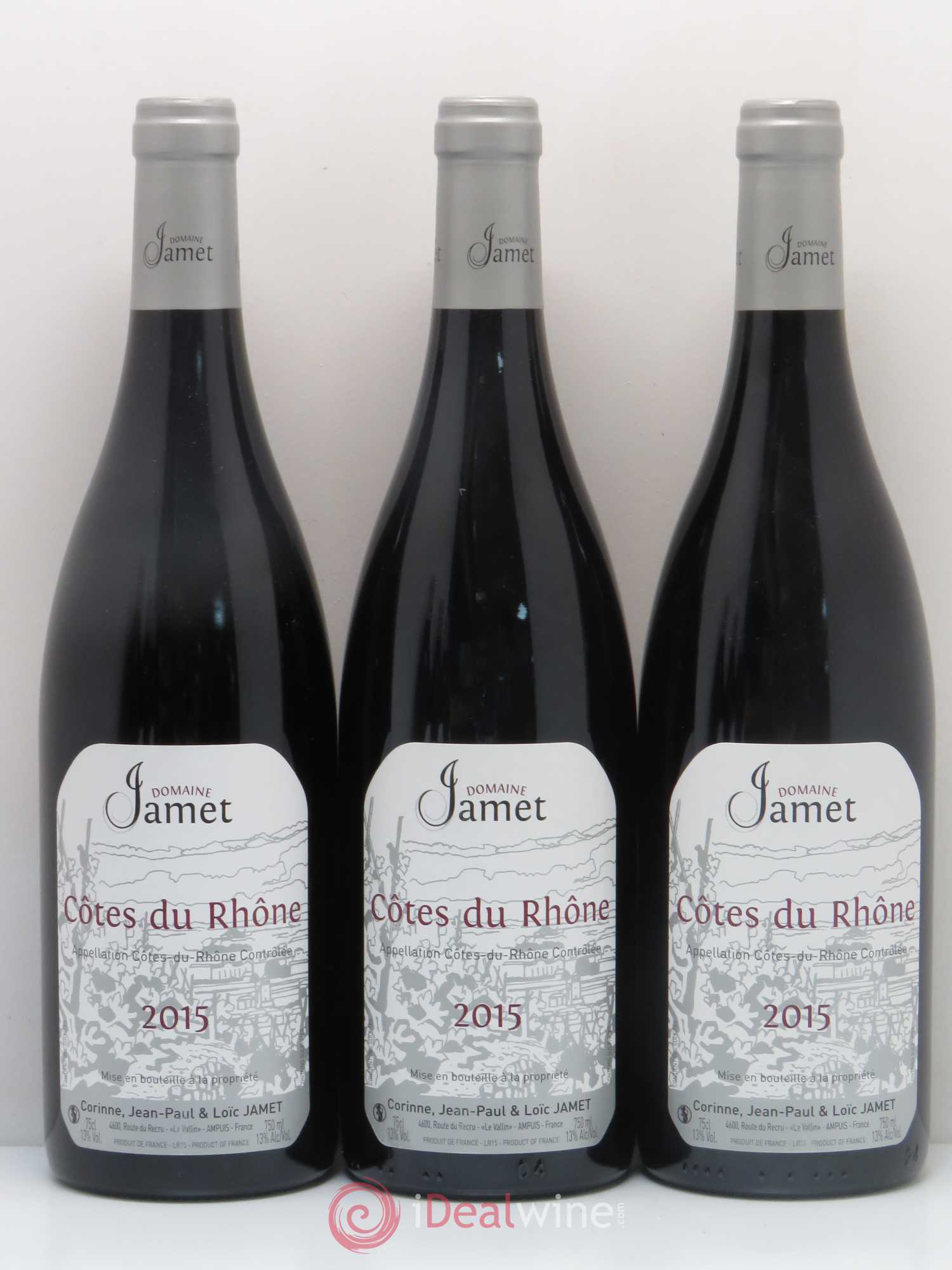 Côtes-du-Rhône Jamet (Domaine) 2015 - Lot de 6 bouteilles - 1