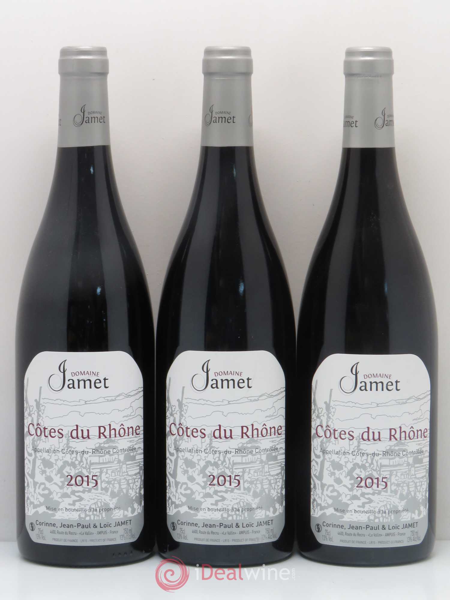 Côtes-du-Rhône Jamet (Domaine) 2015 - Lot de 6 bouteilles - 2