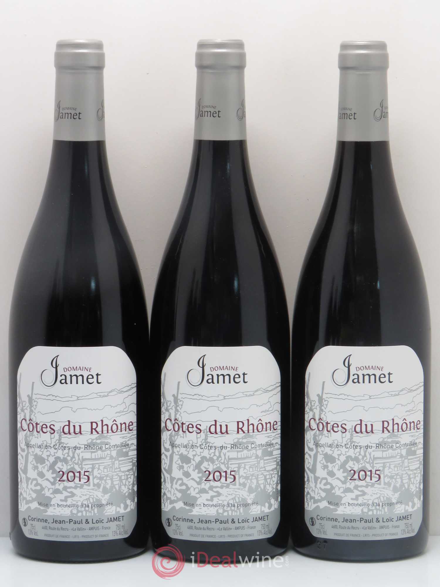 Côtes-du-Rhône Jamet (Domaine) 2015 - Lot de 6 bouteilles - 1