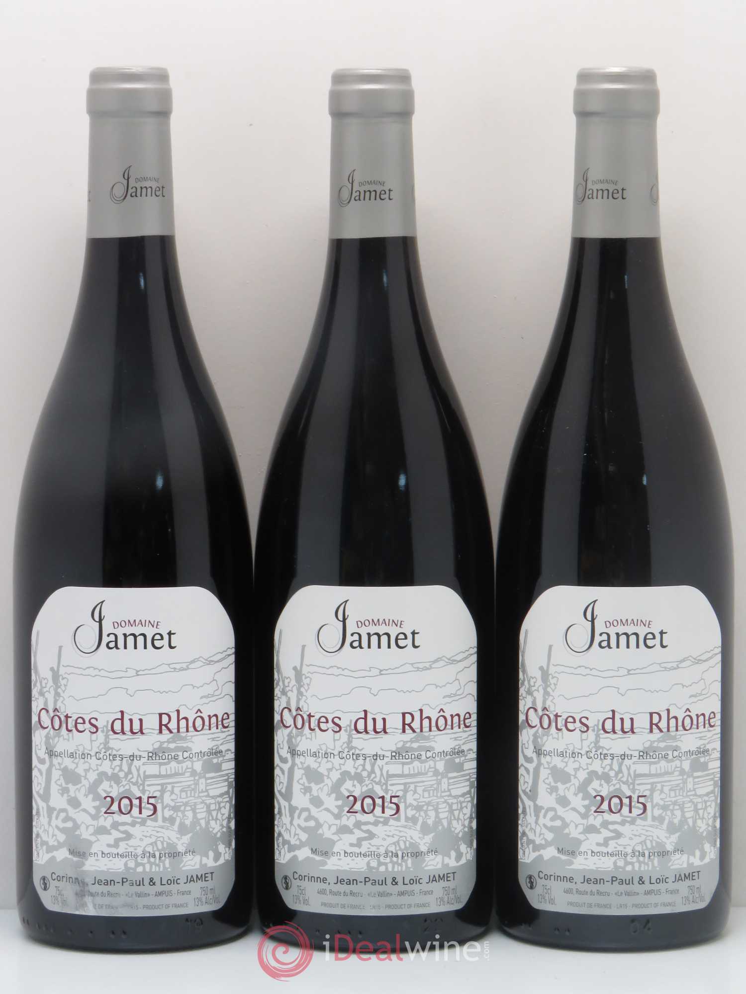 Côtes-du-Rhône Jamet (Domaine) 2015 - Lot de 6 bouteilles - 2