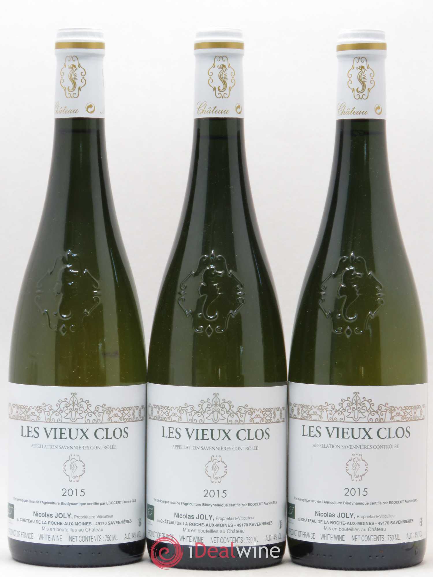 Savennières Les Vieux Clos Vignobles de la Coulée de Serrant - Nicolas Joly 2015 - Lot de 3 bouteilles - 0