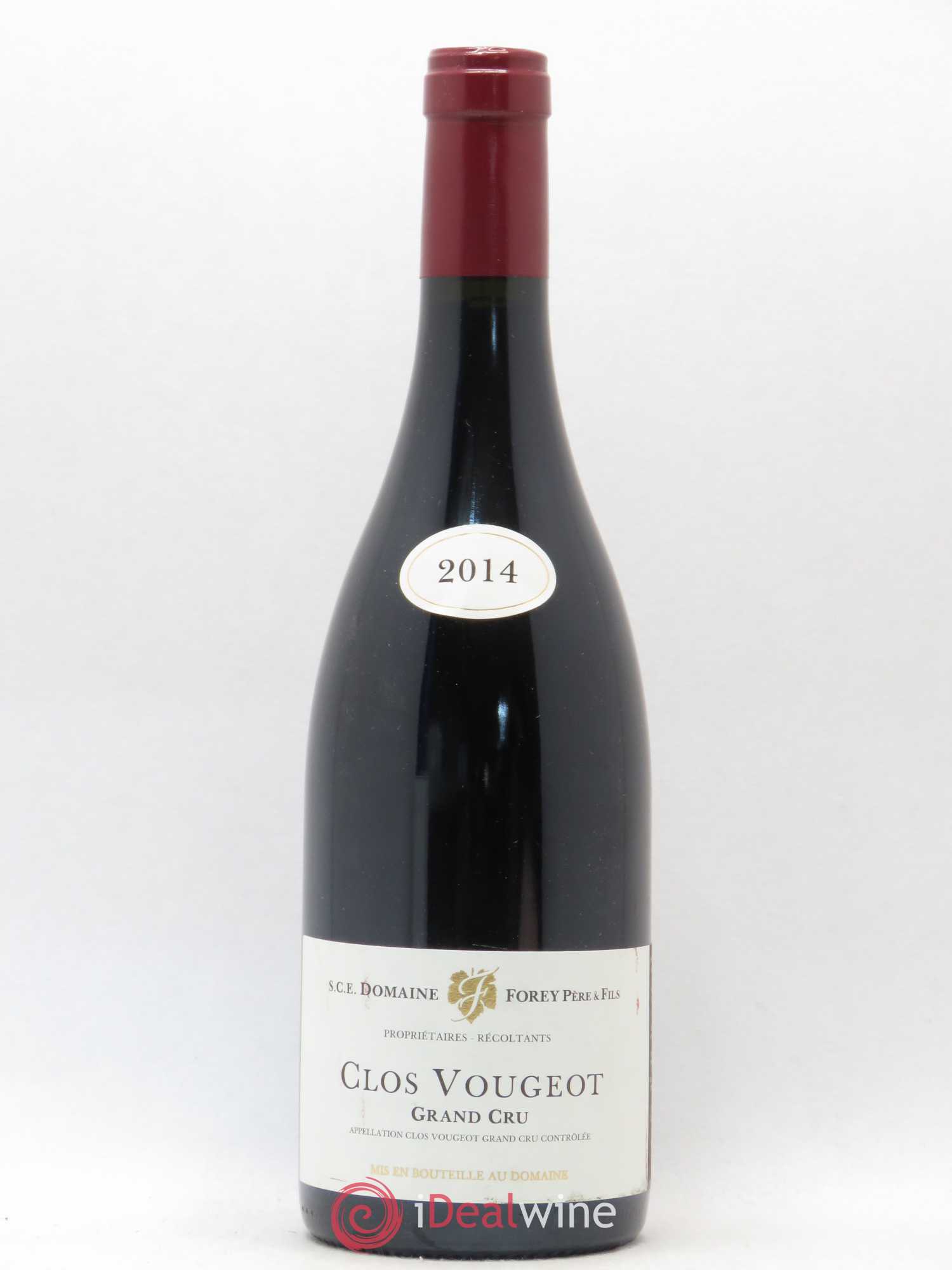 Clos de Vougeot Grand Cru Domaine Forey 2014 - Lot de 1 bouteille - 0