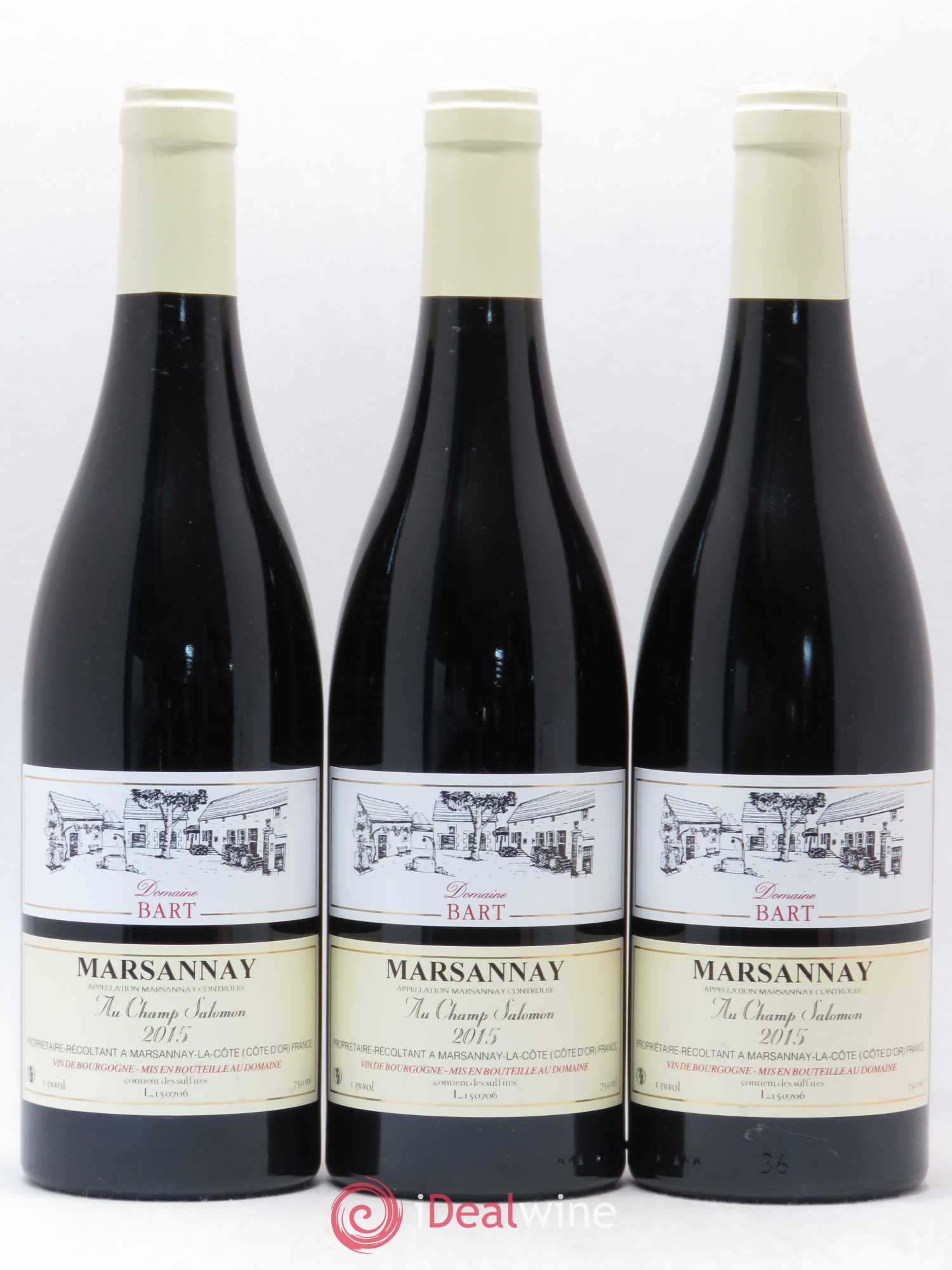 Marsannay Au Champ Salomon Bart (Domaine) 2015 - Lot de 3 bouteilles - 0