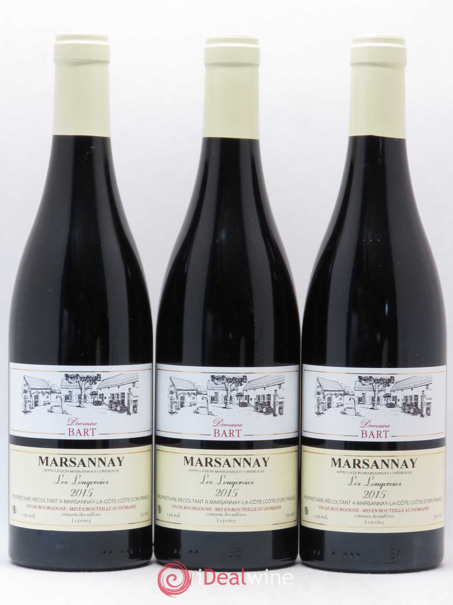 Marsannay Les Longeroies Bart (Domaine) 2015 - Lot de 3 bouteilles - 0