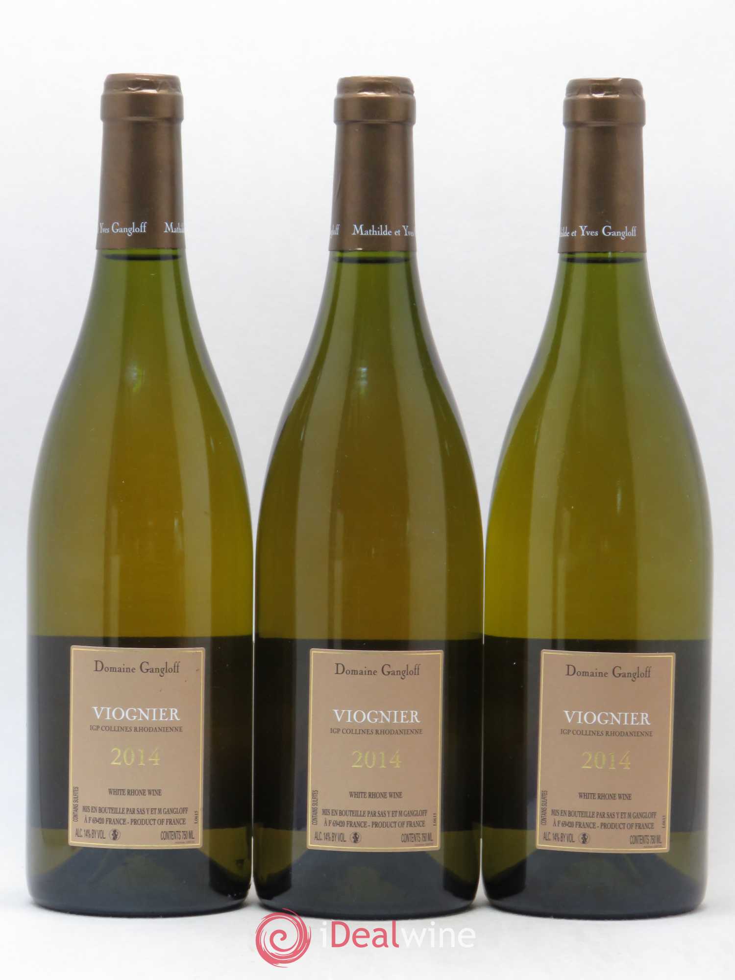 Collines Rhodaniennes Viognier Gangloff 2014 - Lotto di 3 bottiglie - 1