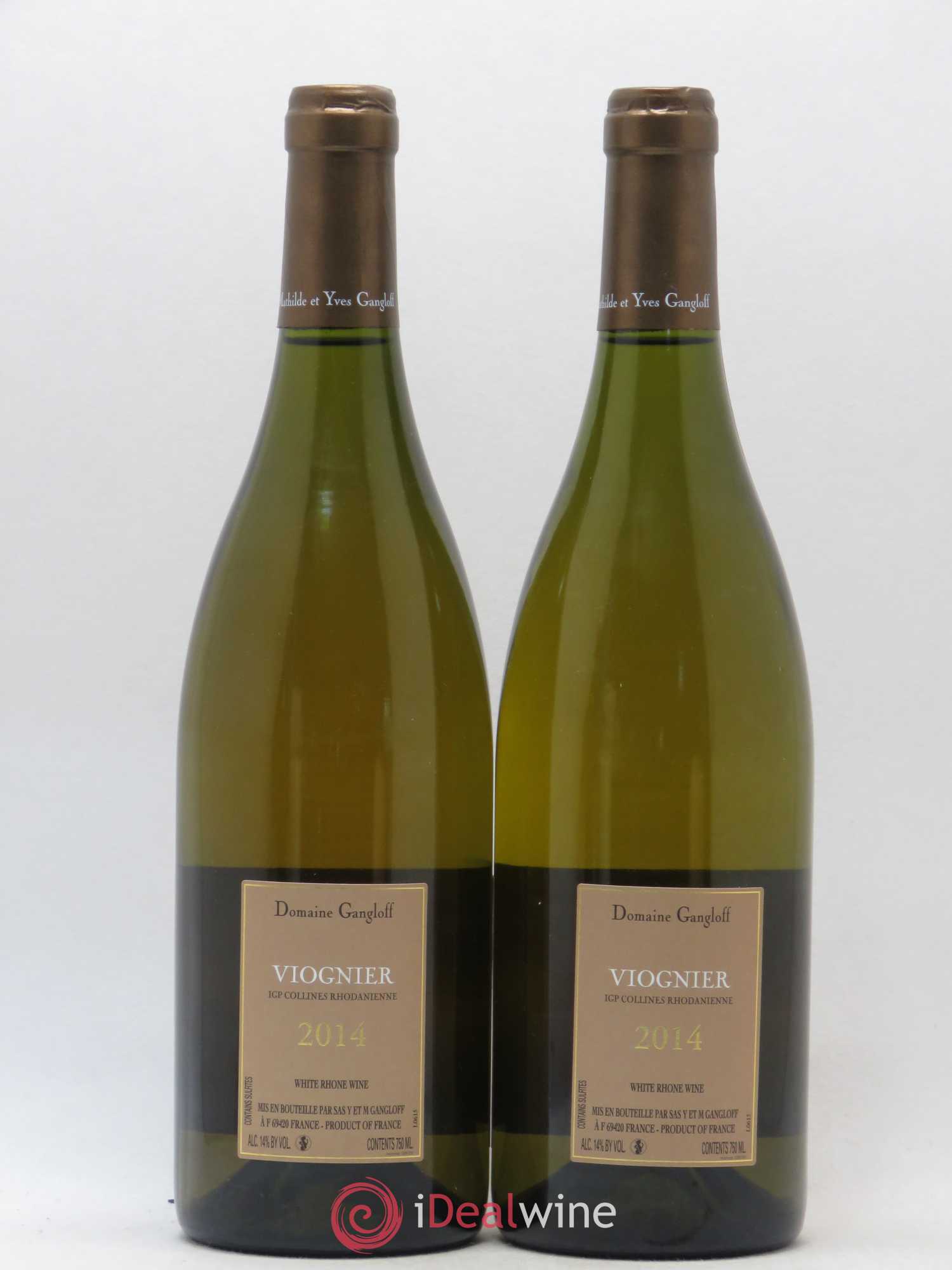Collines Rhodaniennes Viognier Gangloff 2014 - Posten von 2 Flaschen - 1