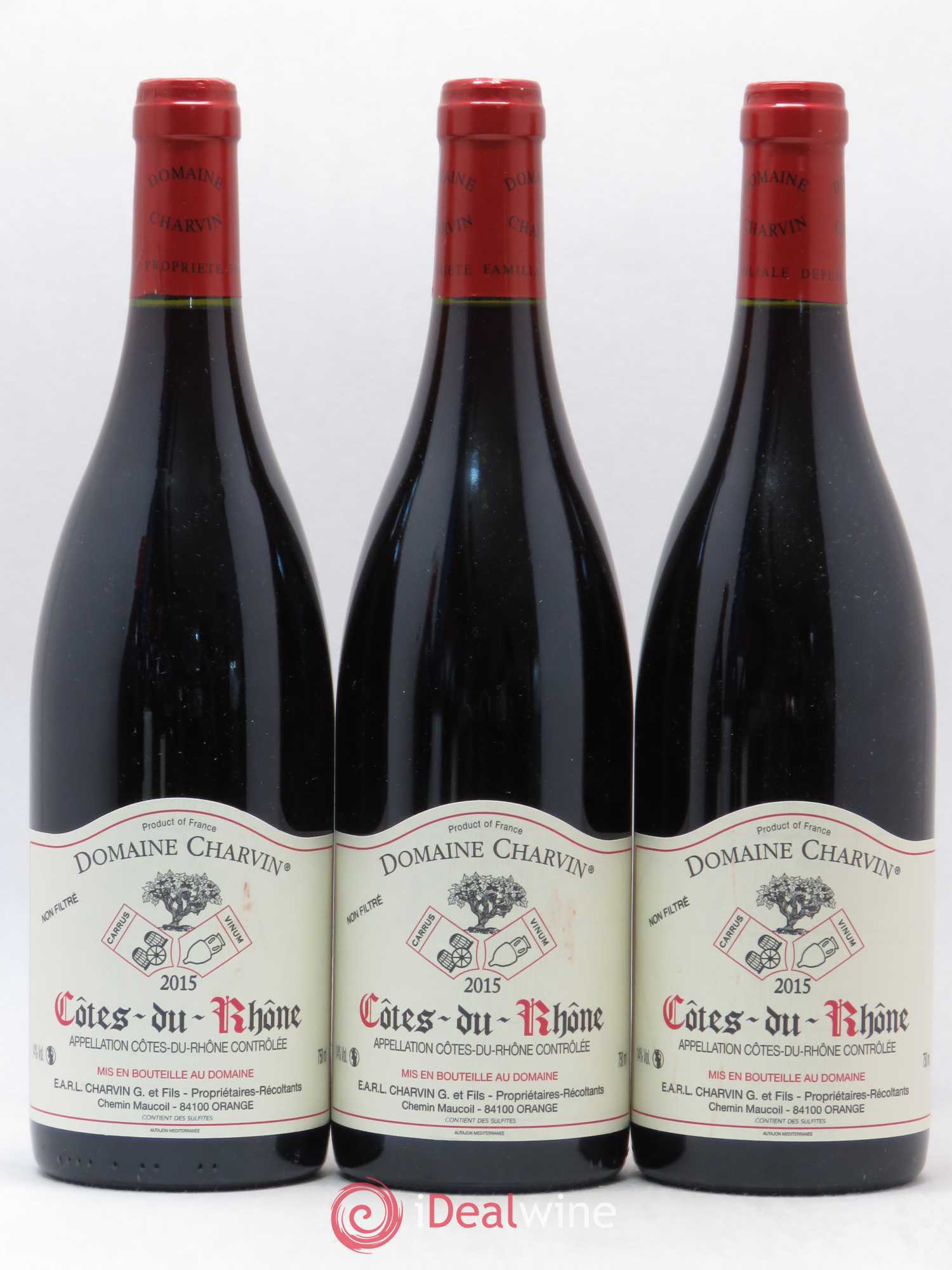 Côtes-du-Rhône Charvin (Domaine) 2015 - Lot de 6 bouteilles - 1
