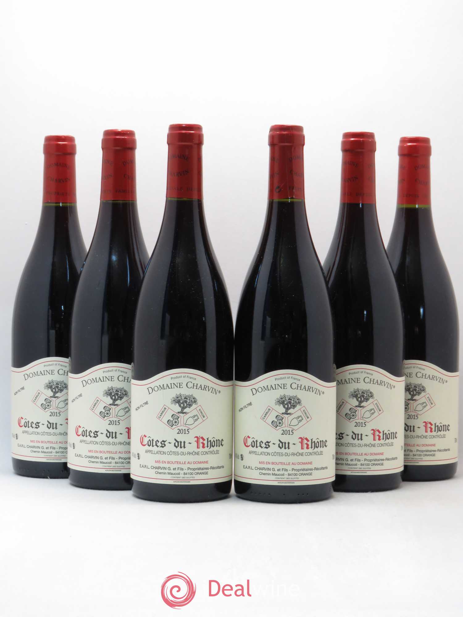 Côtes-du-Rhône Charvin (Domaine) 2015 - Lot de 6 bouteilles - 0