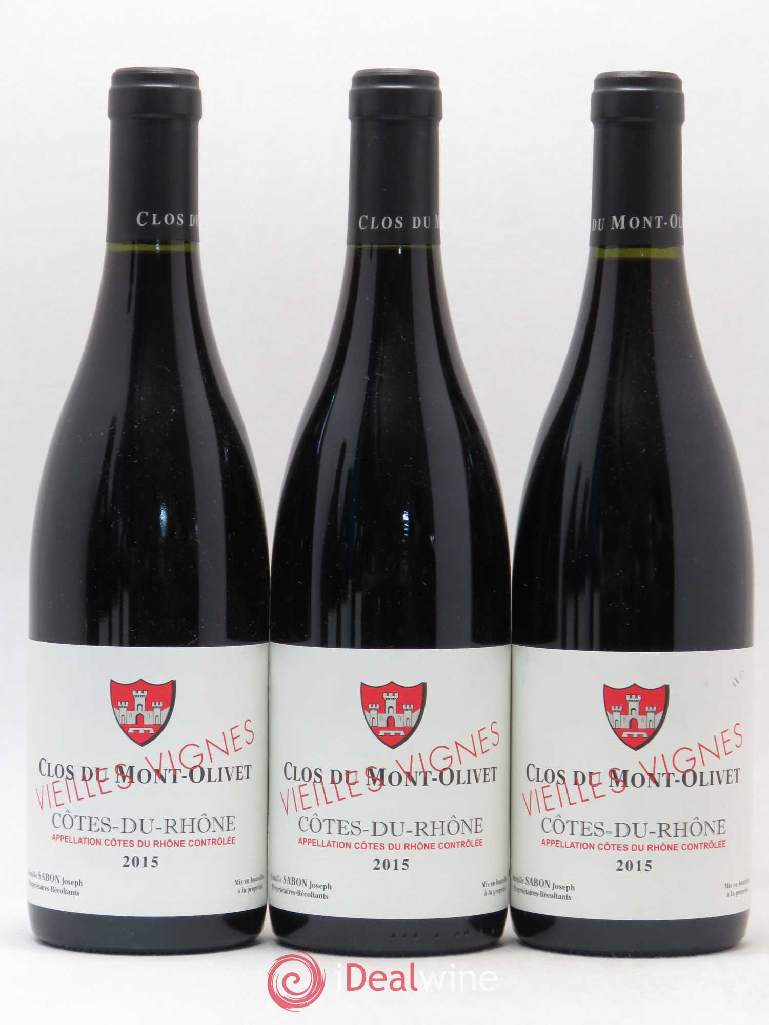Côtes-du-Rhône Vieilles Vignes Clos du Mont-Olivet 2015 - Lot de 6 bouteilles - 1