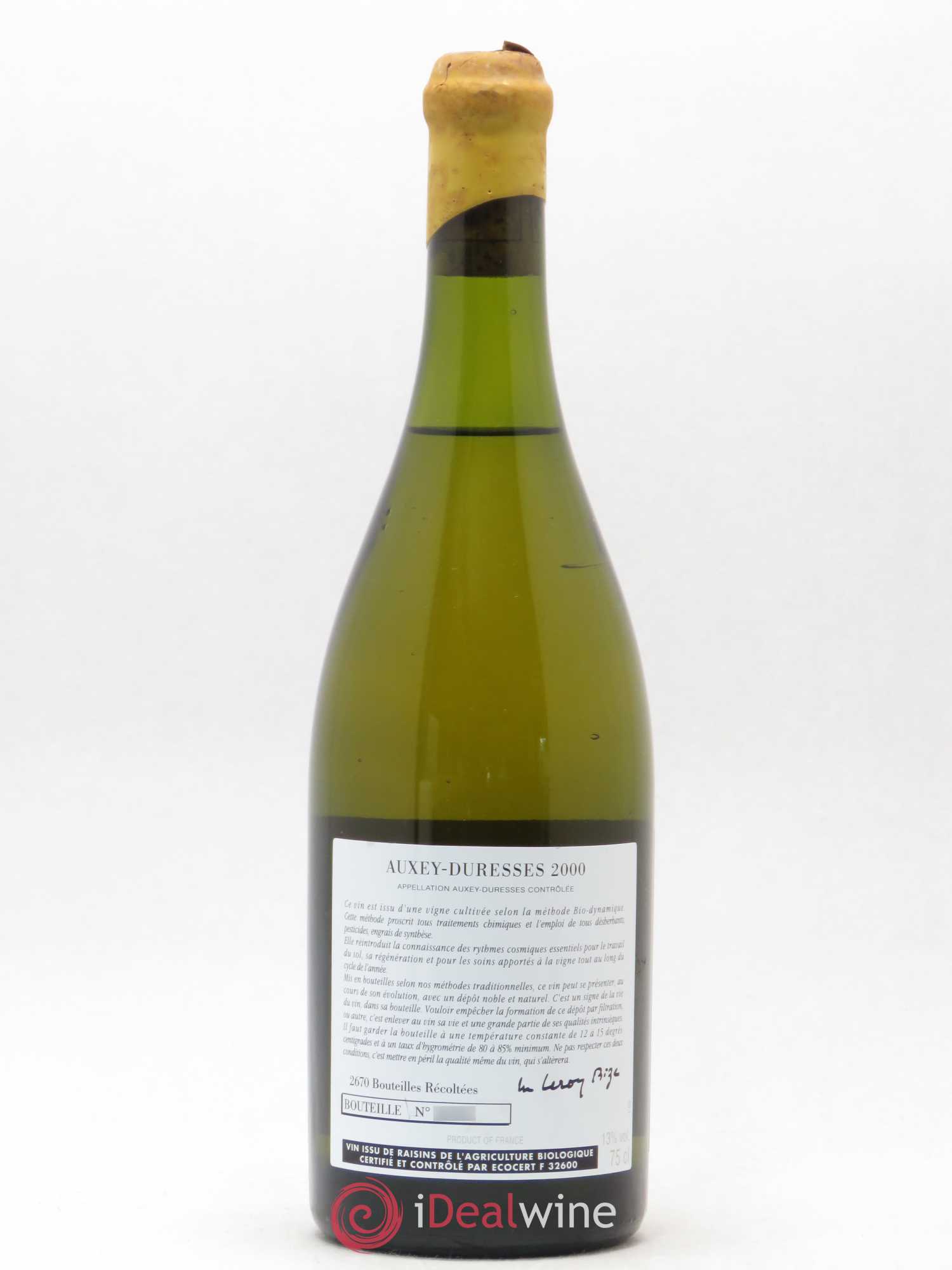 Auxey-Duresses Les Clous d'Auvenay (Domaine) 2000 - Lot de 1 bouteille - 1