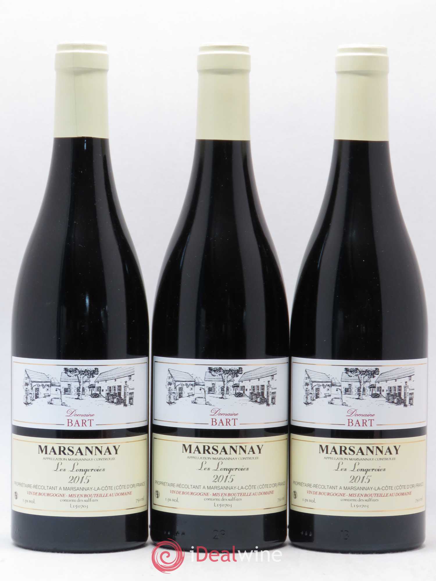 Marsannay Les Longeroies Bart (Domaine) 2015 - Lot de 3 bouteilles - 0