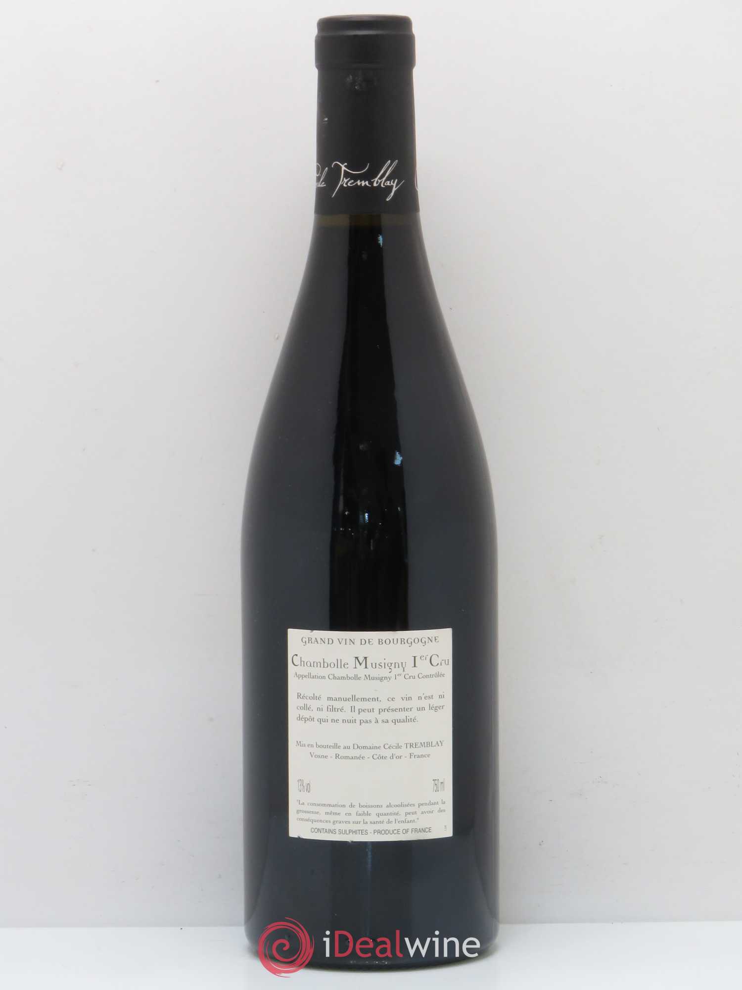 Chambolle-Musigny 1er Cru Les Feusselottes Cécile Tremblay 2013 - Lot de 1 bouteille - 1