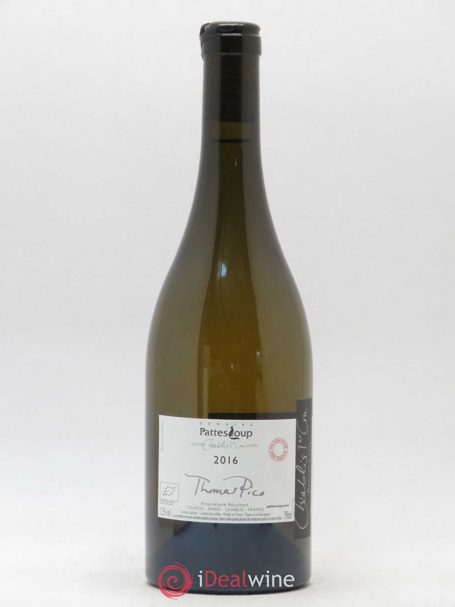 Chablis 1er Cru Beauregard Pattes Loup (Domaine) 2016 - Lot de 1 bouteille - 1