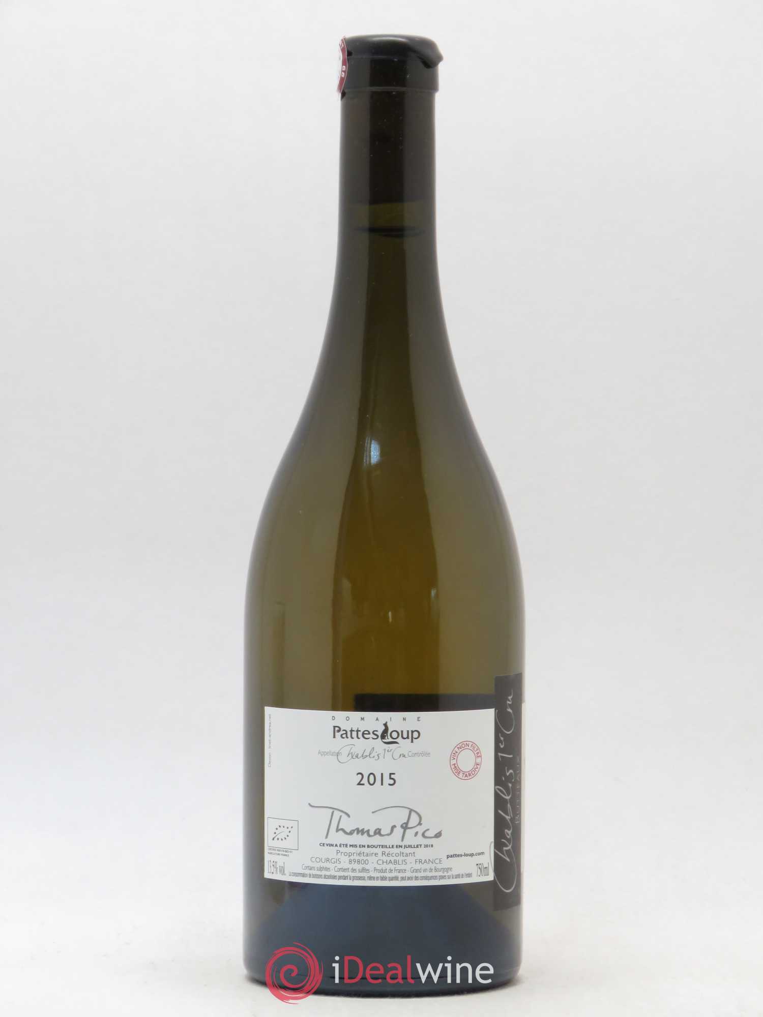 Chablis 1er Cru Butteaux Pattes Loup (Domaine) 2015 - Lot de 1 bouteille - 1