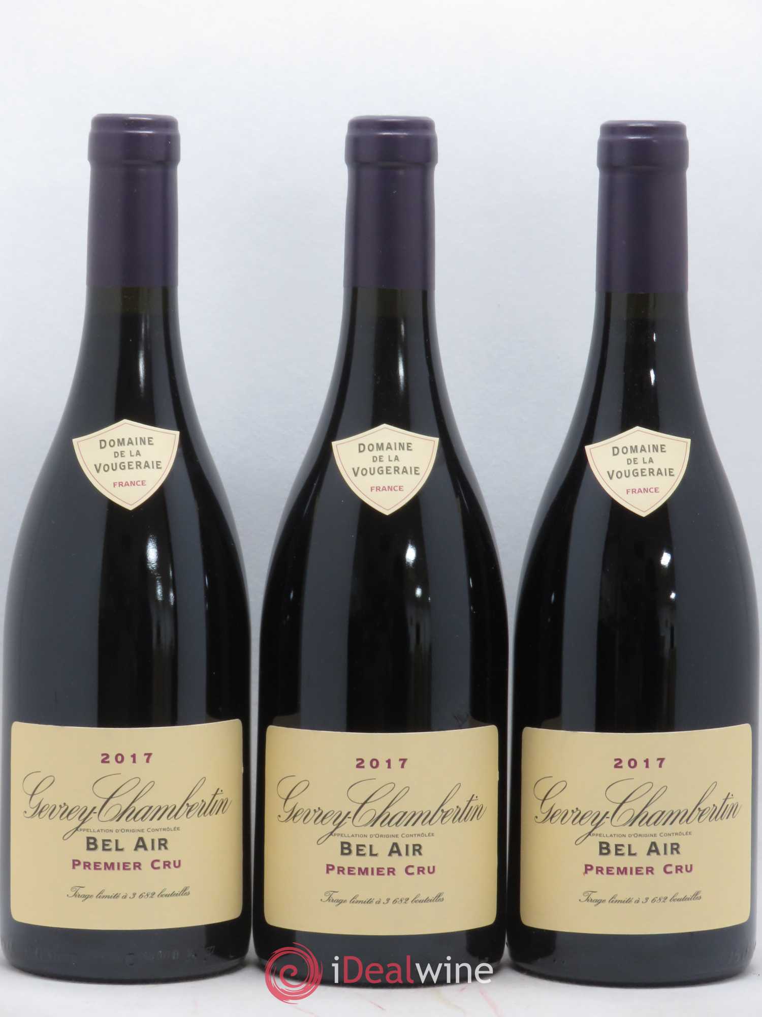 Gevrey-Chambertin 1er Cru Bel Air Vougeraie 2017 - Posten von 3 Flaschen - 0