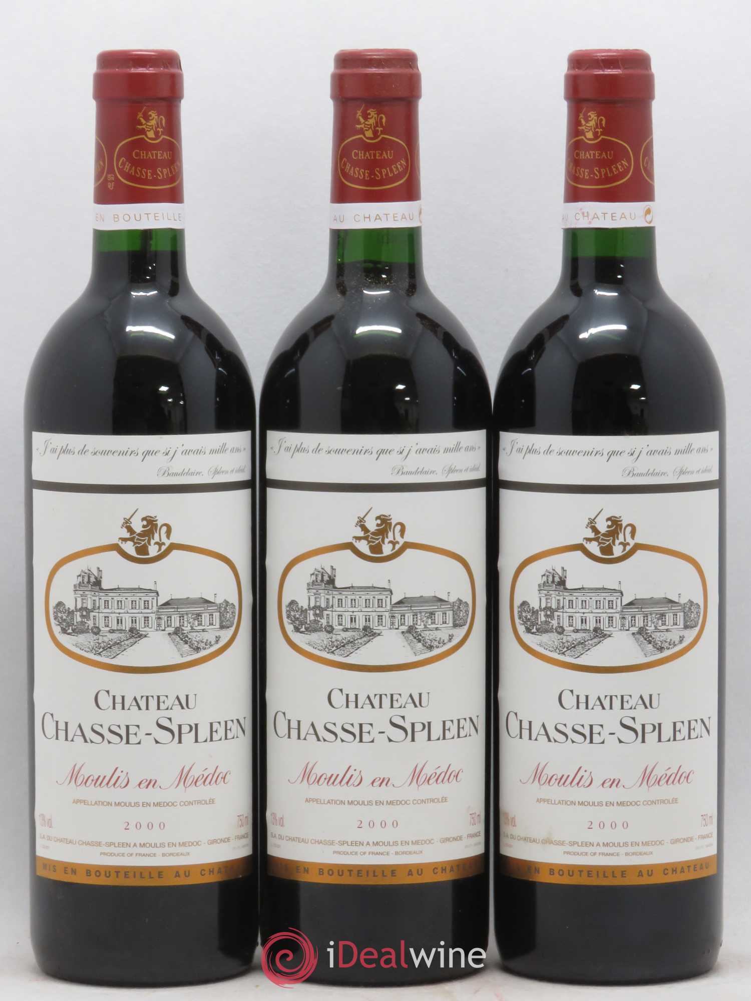 Château Chasse Spleen 2000 - Lot de 12 bouteilles - 1