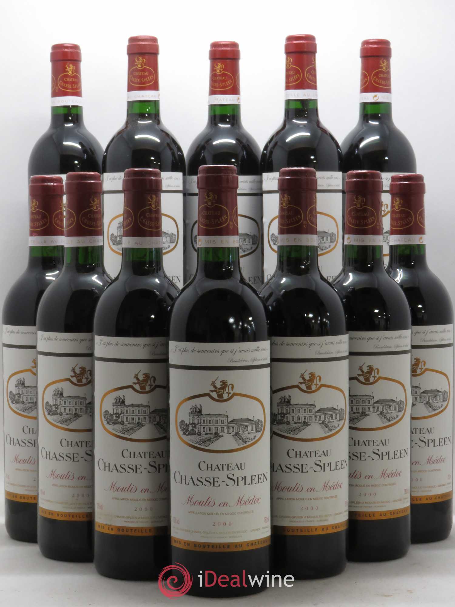 Château Chasse Spleen 2000 - Lot de 12 bouteilles - 0