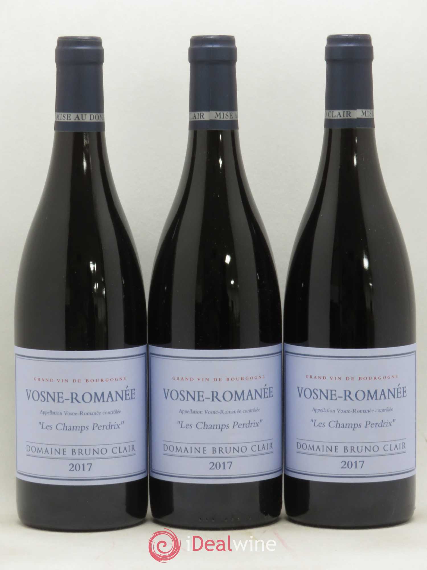 Vosne-Romanée Les Champs Perdrix Bruno Clair (Domaine) 2017 - Lot de 3 bouteilles - 0