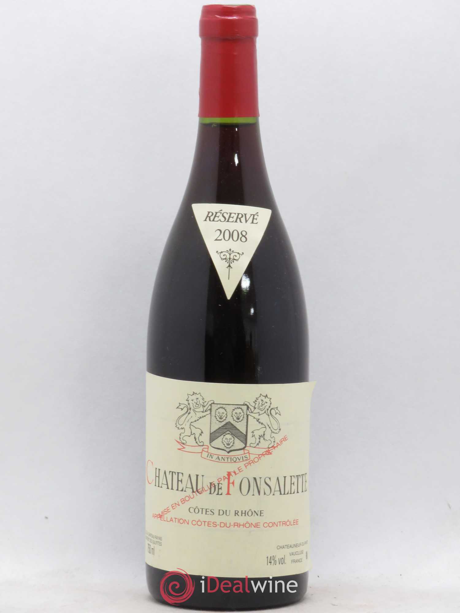 Côtes-du-Rhône Château de Fonsalette Emmanuel Reynaud 2008 - Lot de 1 bouteille - 0