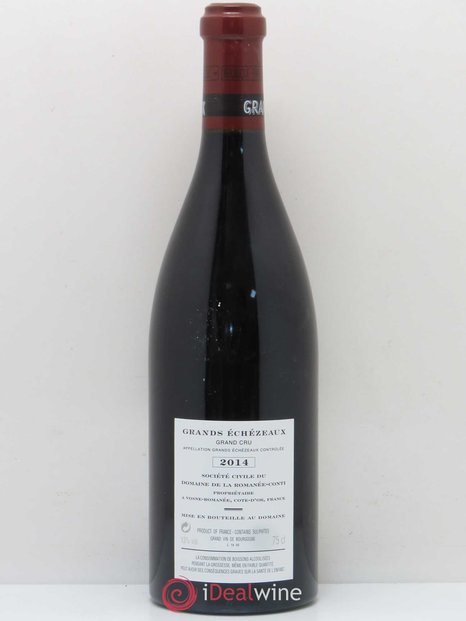 Grands-Echezeaux Grand Cru Domaine de la Romanée-Conti 2014 - Lot de 1 bouteille - 1