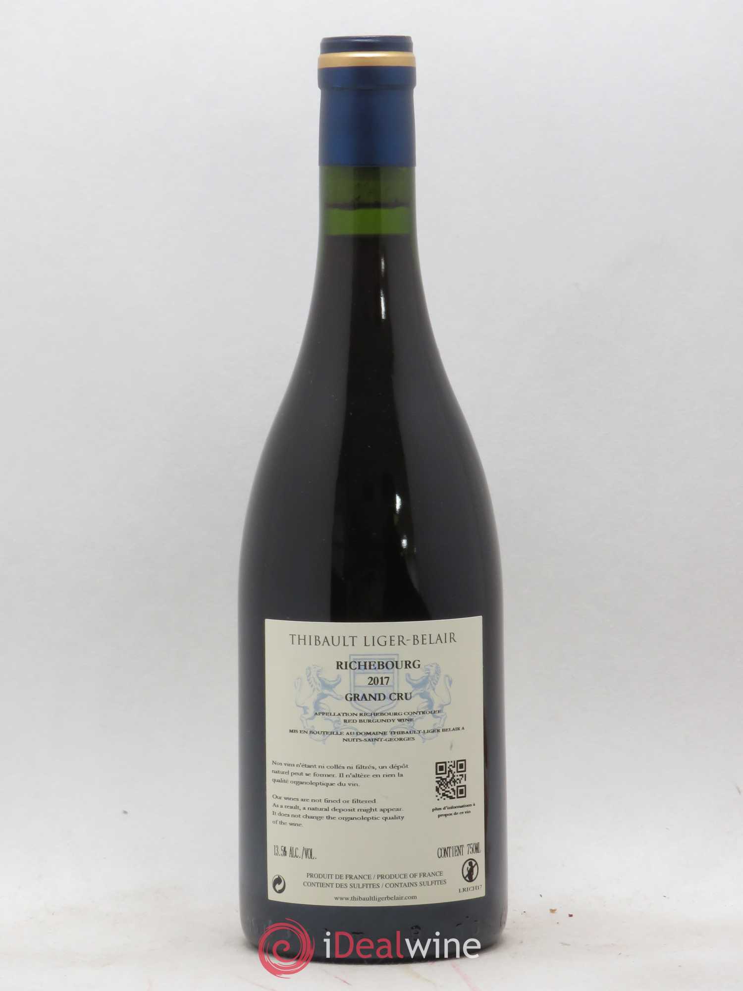 Richebourg Grand Cru Thibault Liger-Belair 2017 - Lot de 1 bouteille - 1