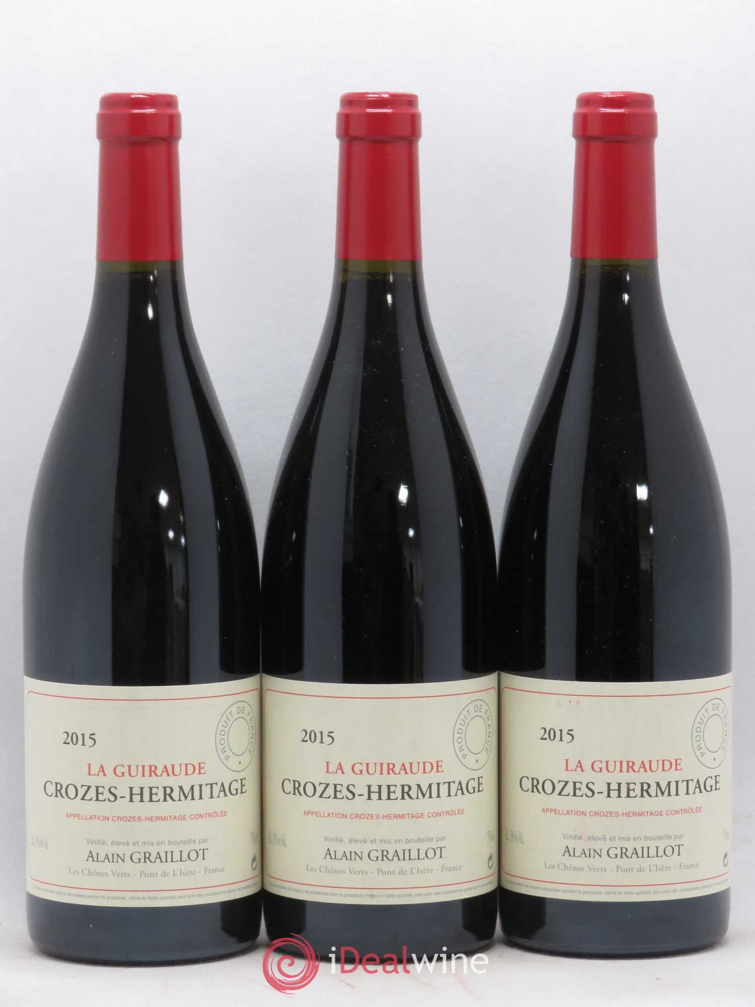 Crozes-Hermitage La Guiraude Domaine Graillot 2015 - Lot de 3 bouteilles - 0