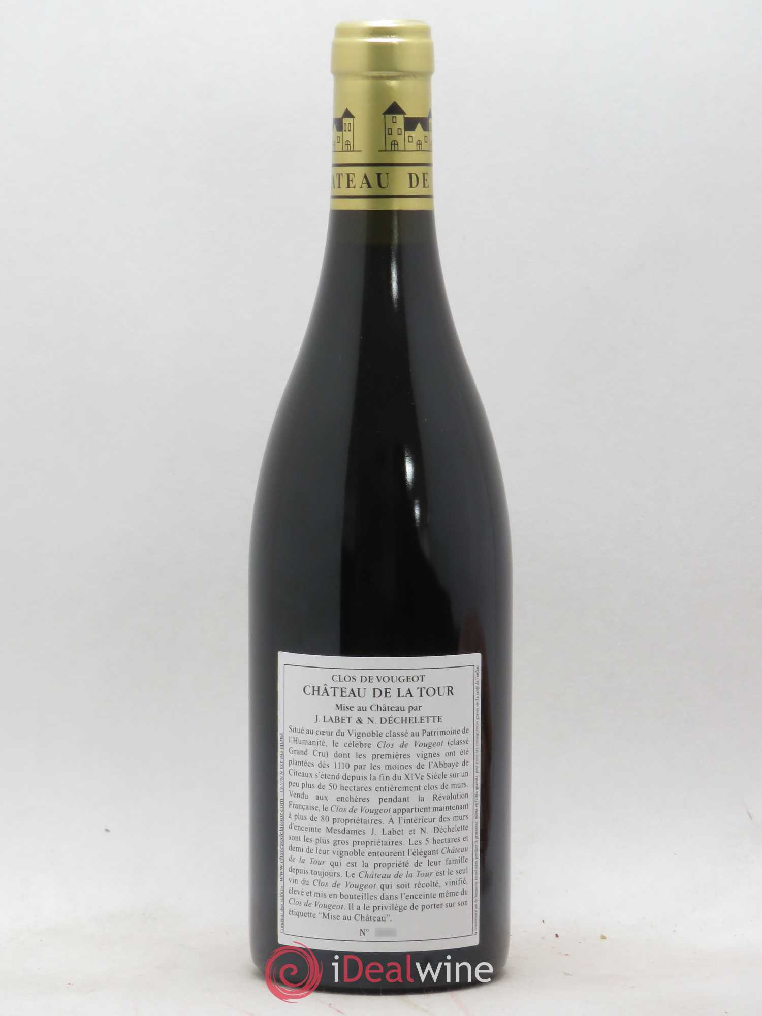 Clos de Vougeot Grand Cru Vieilles Vignes Château de La Tour 2017 - Lot de 1 bouteille - 1