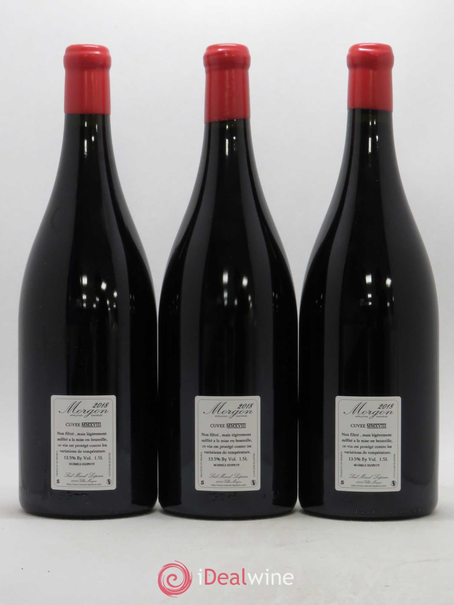 Morgon Marcel Lapierre (Domaine) Cuvée MMXVIII 2018 - Lot de 3 magnums - 1