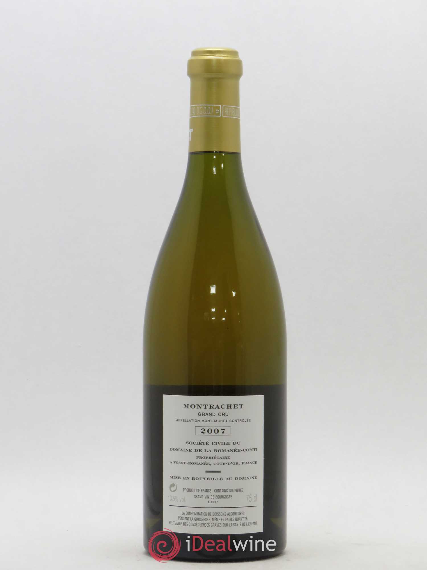 Montrachet Grand Cru Domaine de la Romanée-Conti 2007 - Lot de 1 bouteille - 1