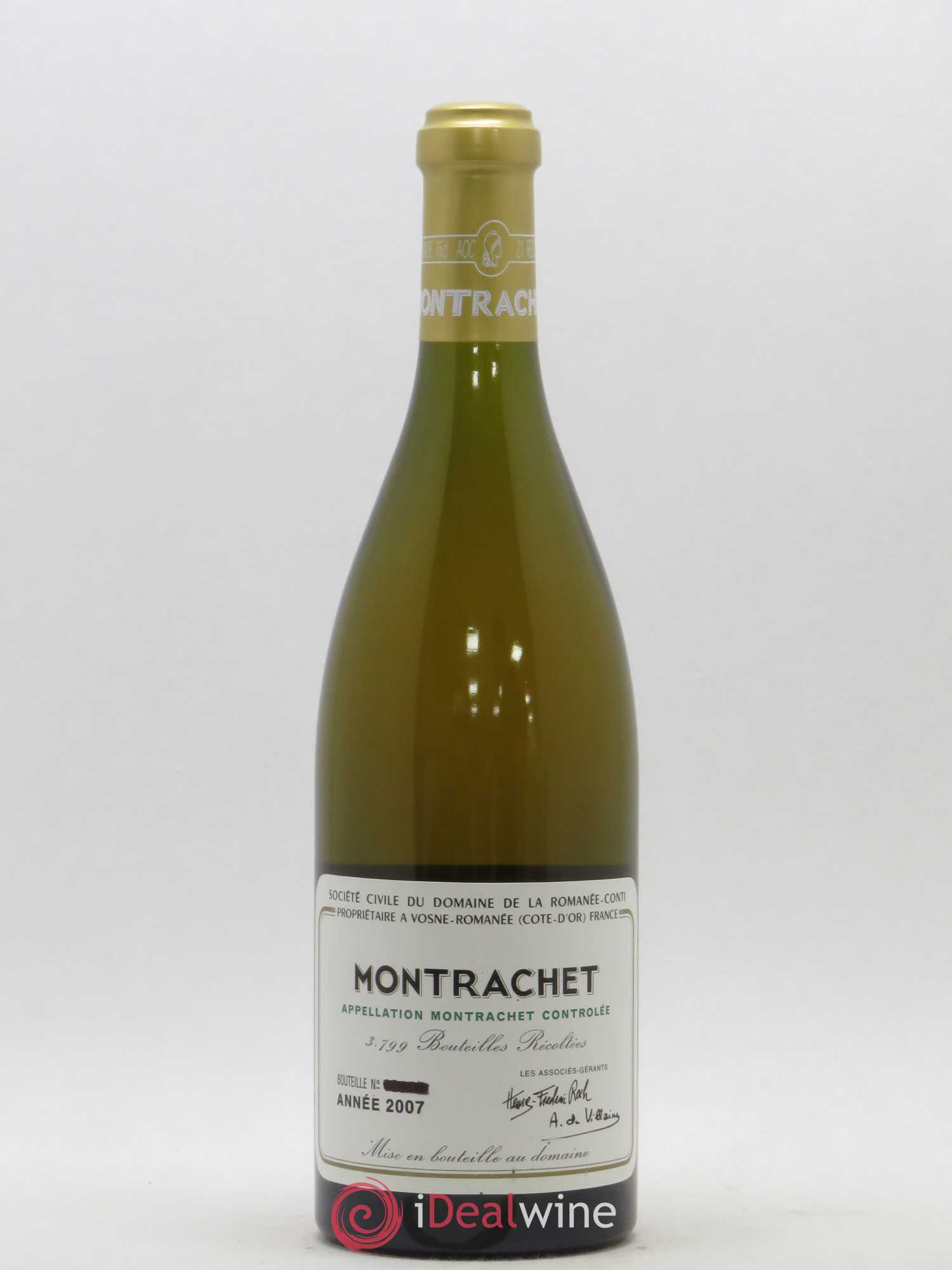 Montrachet Grand Cru Domaine de la Romanée-Conti 2007 - Lot de 1 bouteille - 0