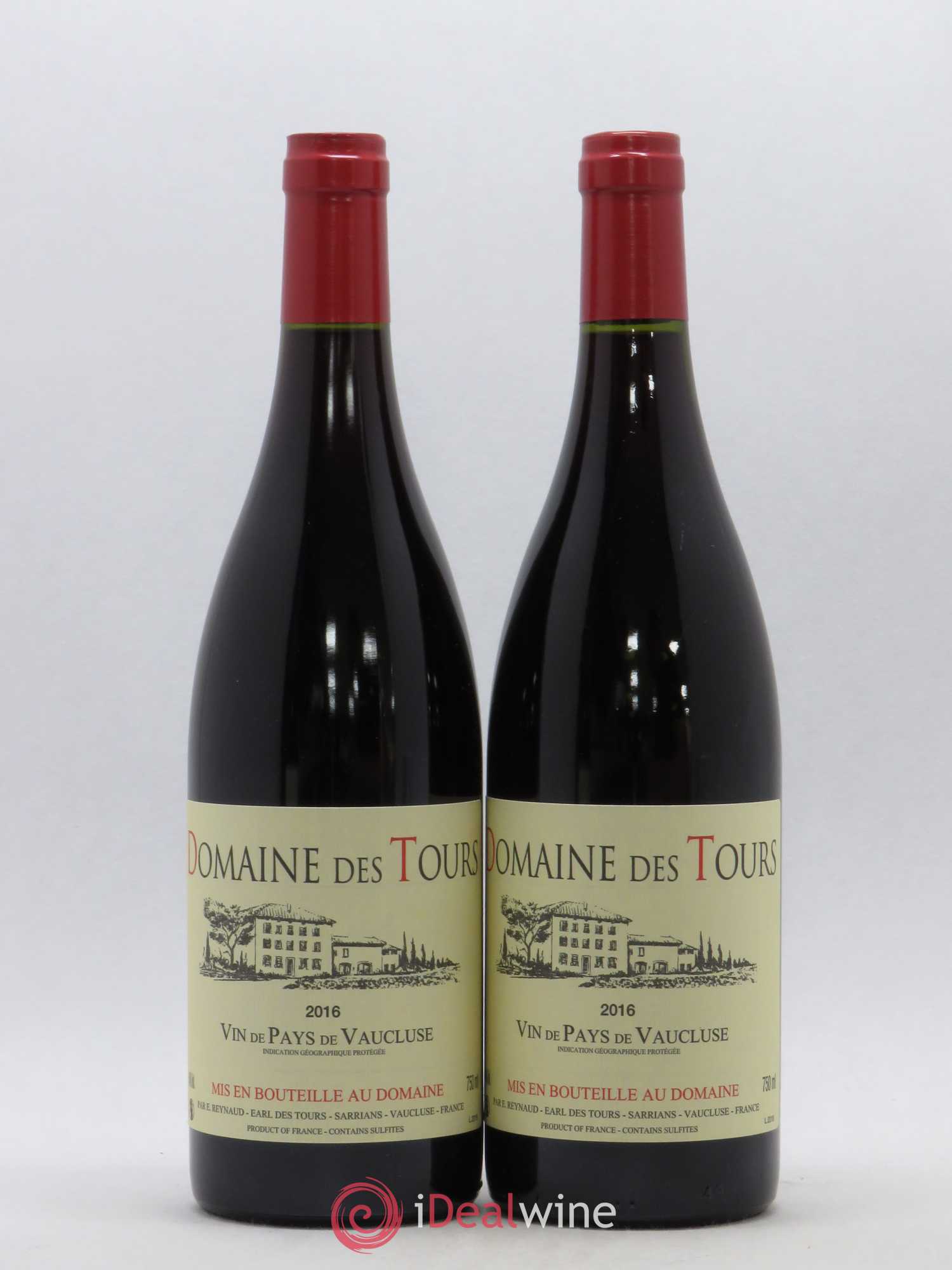Vaucluse (Vin de Pays de Vaucluse) Domaine des Tours Emmanuel Reynaud 2016 - Lot de 2 bouteilles - 0